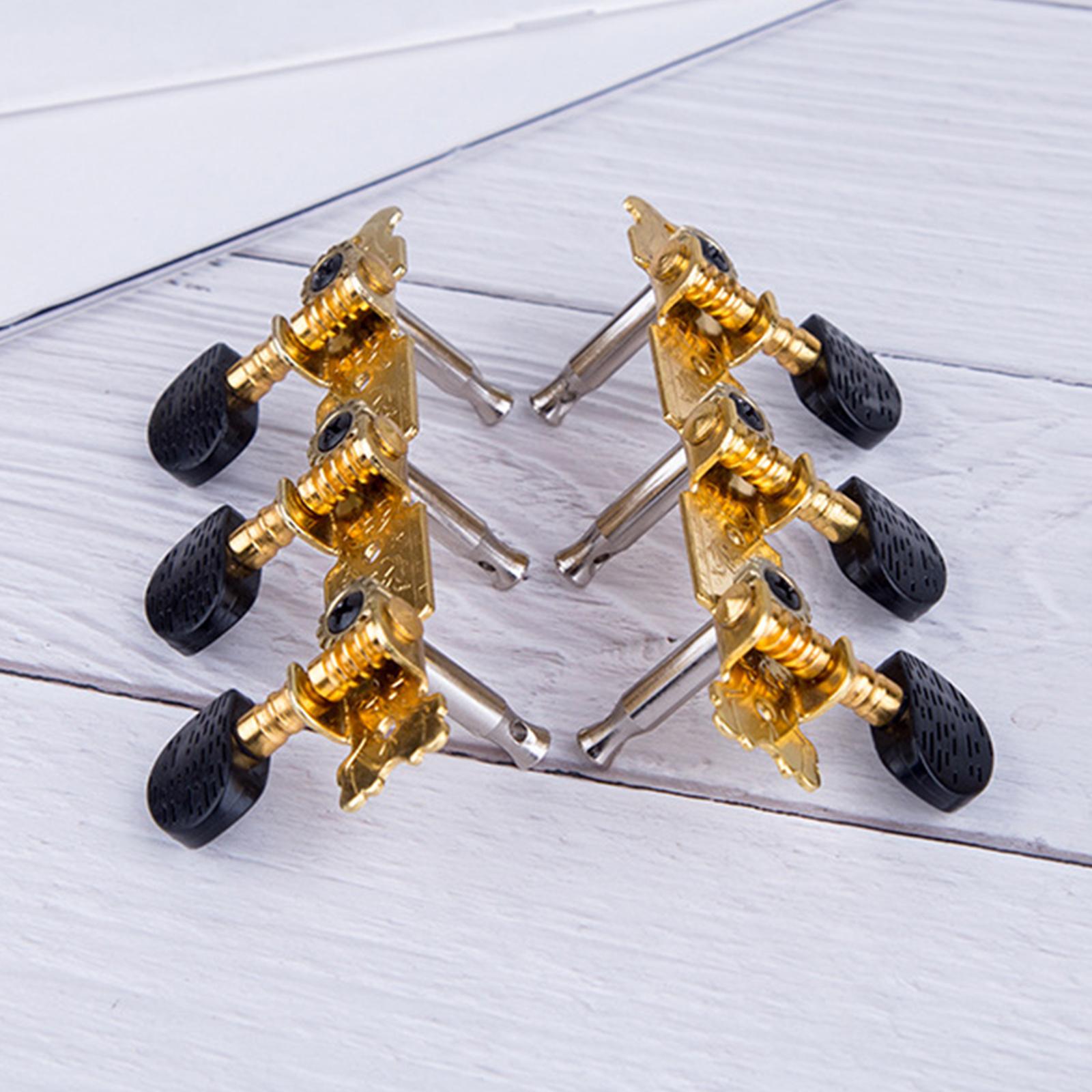 2Pcs Guitar Tuning Keys DIY Gold Replacement Parts Durable for Guitars Accs