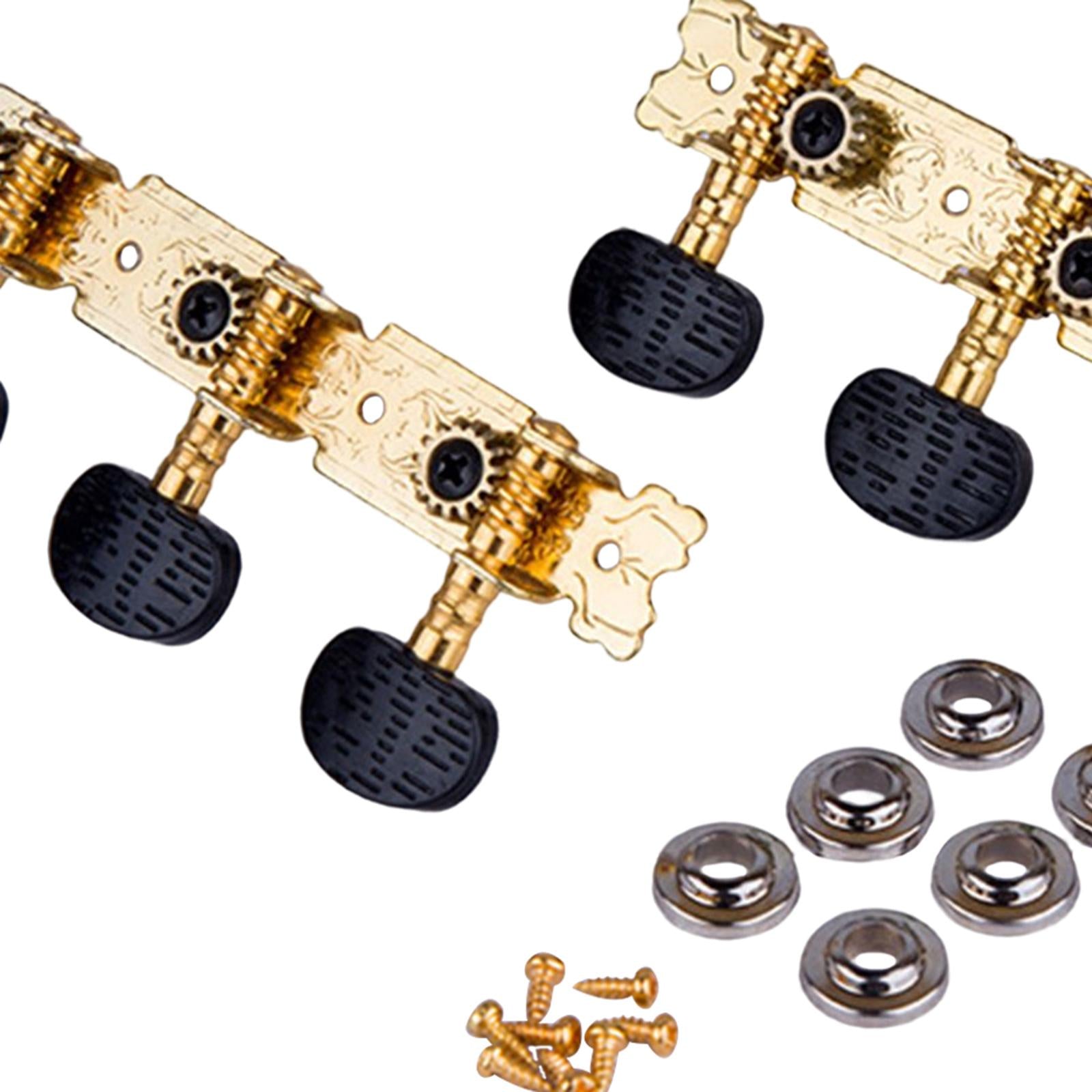 2Pcs Guitar Tuning Keys DIY Gold Replacement Parts Durable for Guitars Accs