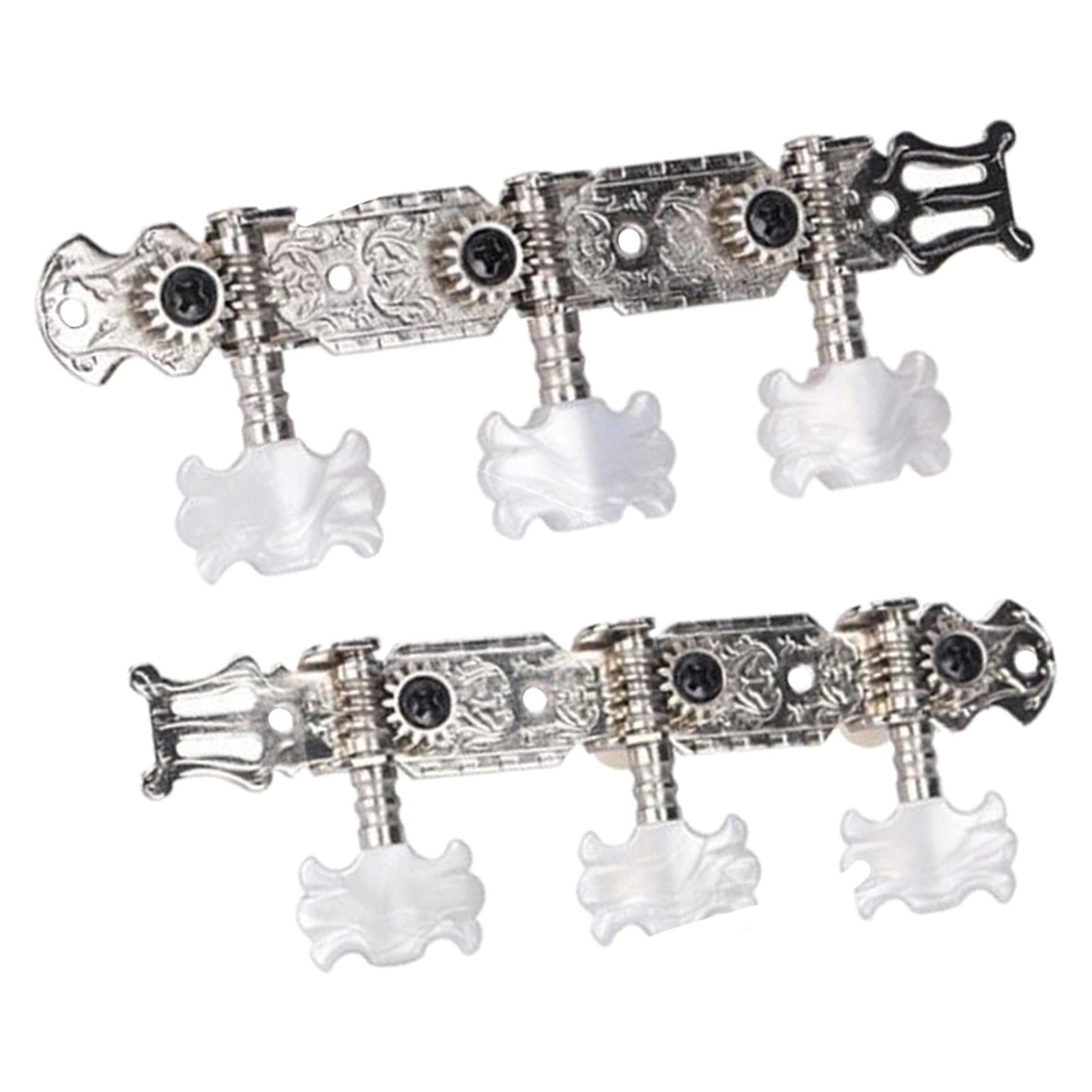 2Pcs Metal Machine Heads Tuners Keys for Acoustic Folk Guitar Spare Parts