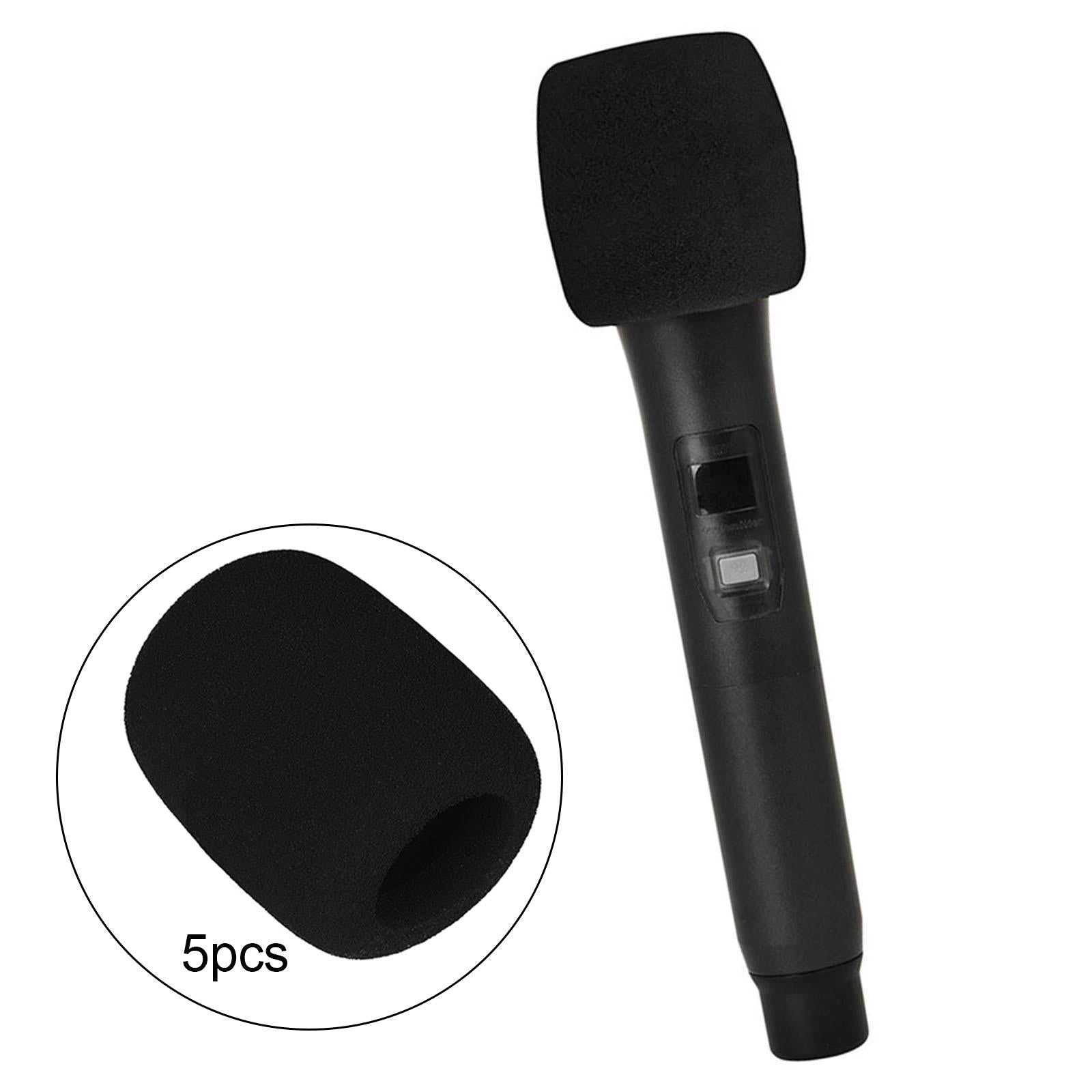 5Pcs Breathable Foam Mic Cover Handheld Microphone Windscreen for Stage