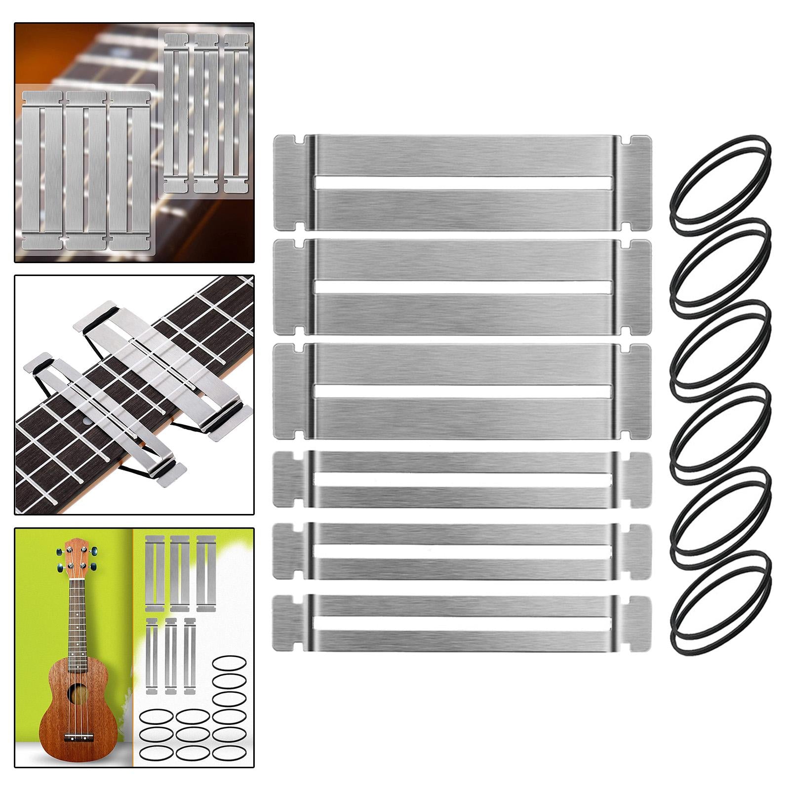 Guitar Fret Repair Tool Kit 12 Rubber Bands for Dressing and Polishing Frets