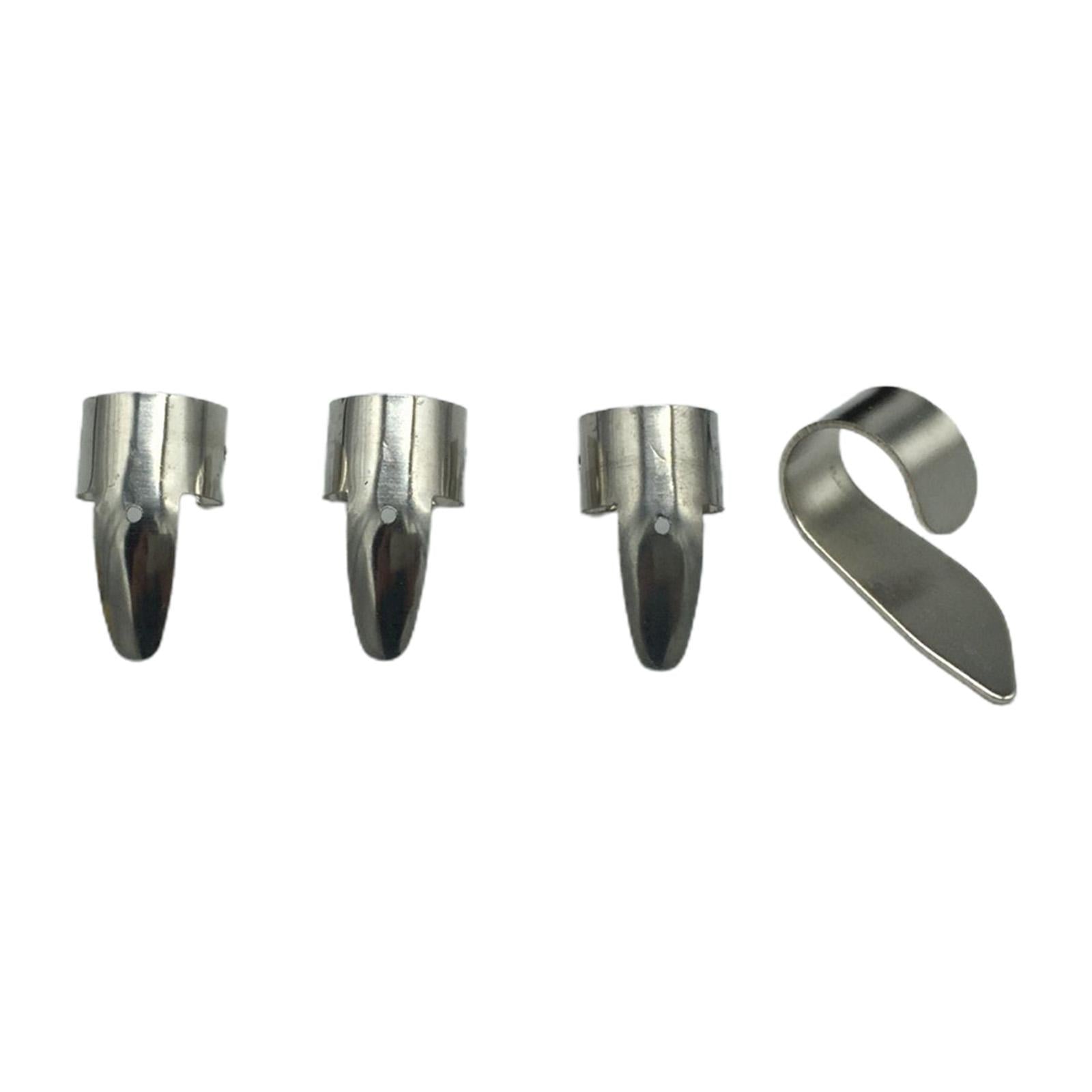 4x Durable Guitar Pick Plectrums Stainless Steel Bulk for Guitar Beginners