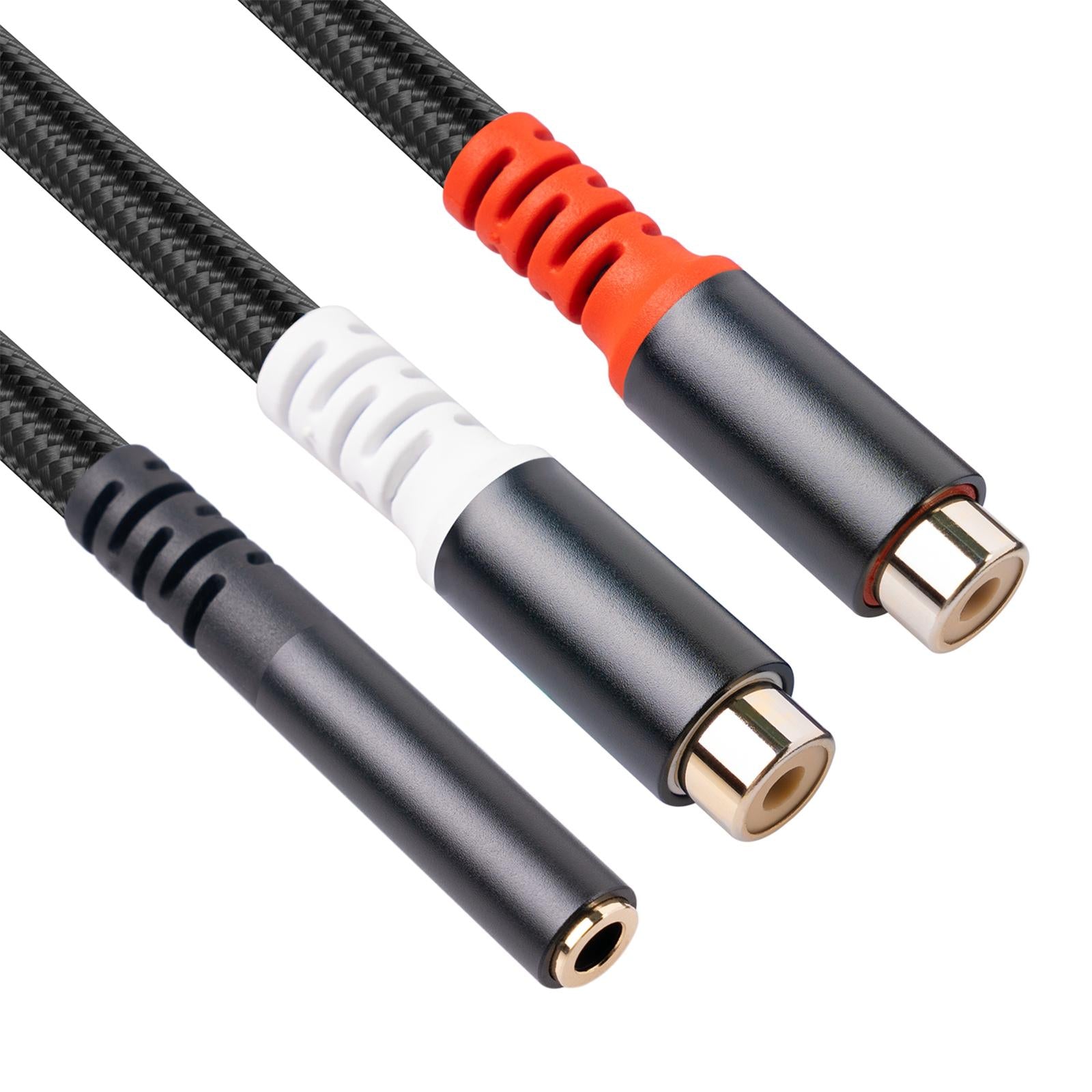 30cm 3.5mm to 2RCA Cable Y Splitter for Home Theater Smartphones Speakers