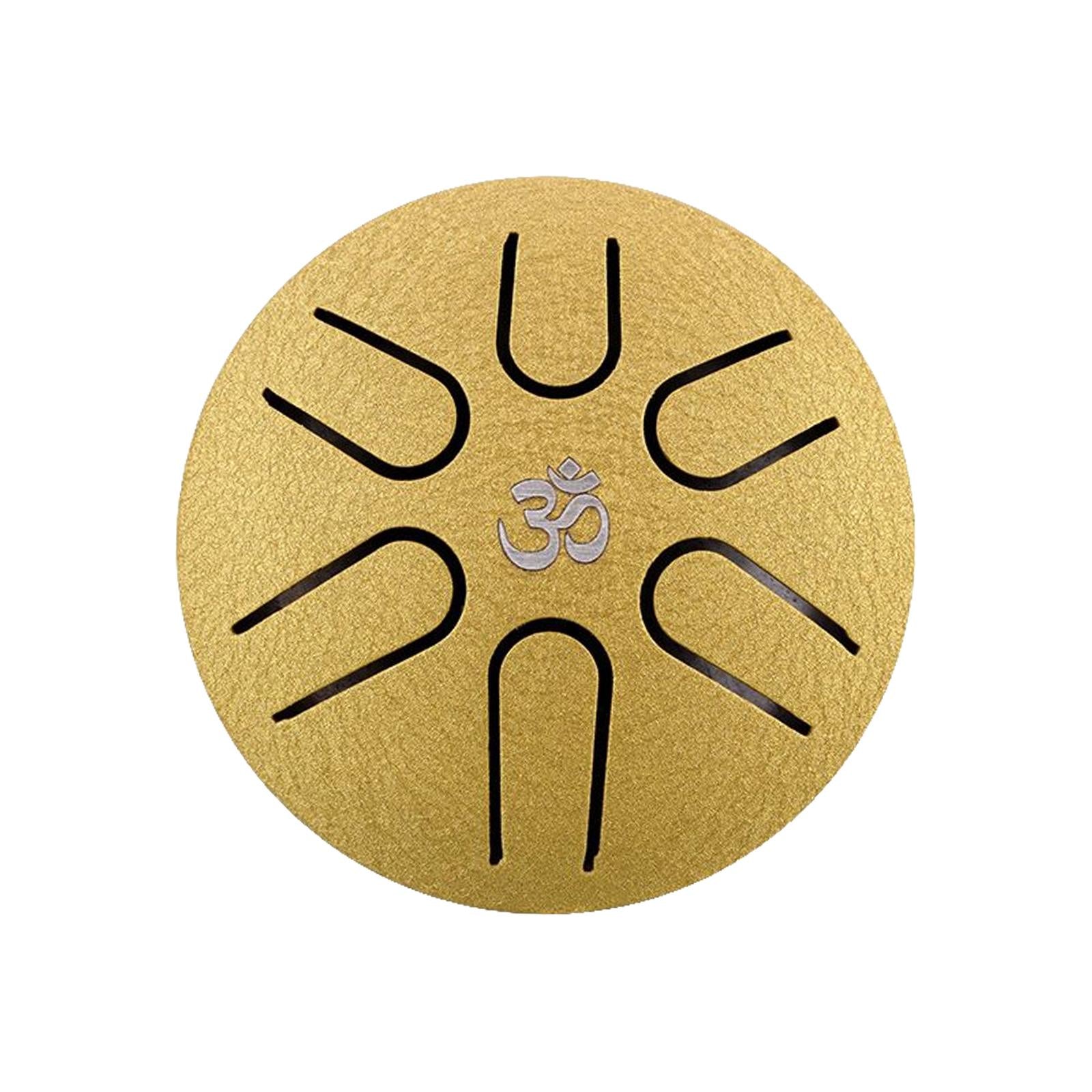 3.74 Hand Drum 6 Notes with Books for Meditation Yoga Adults Gold"