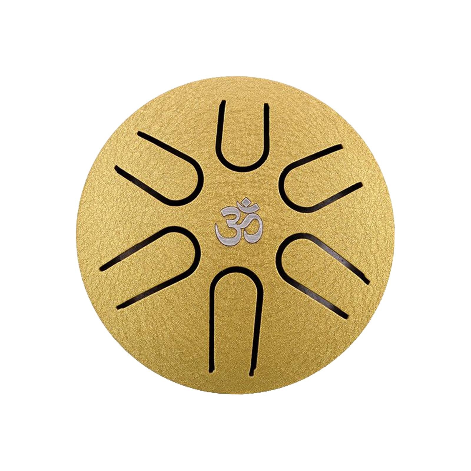 3.74 Hand Drum 6 Notes with Books for Meditation Yoga Adults Gold"