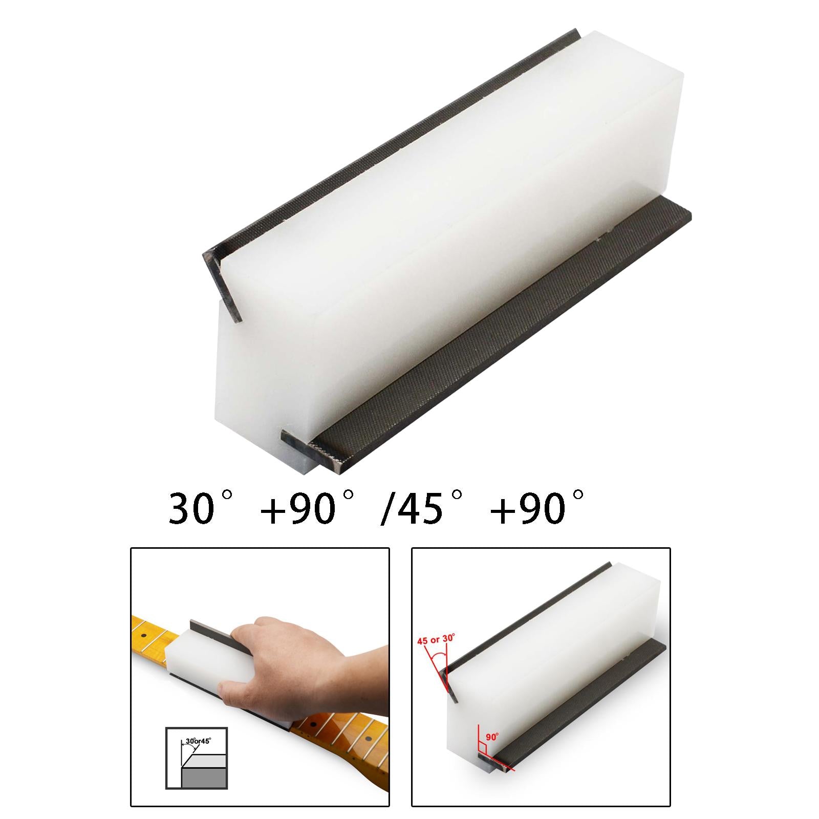 Guitar Fret File Luthier Tool Edge Sanding File for Guitar 30 and 90 Degree
