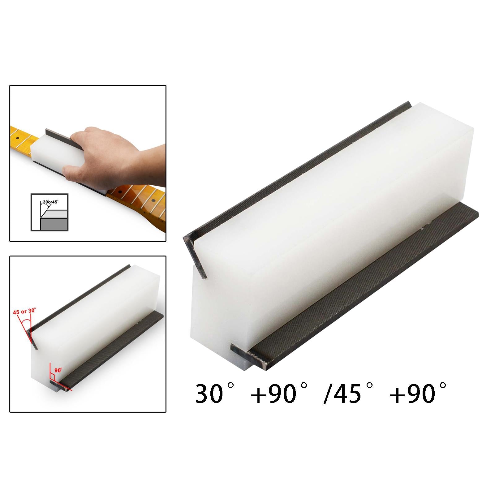 Guitar Fret File Luthier Tool Edge Sanding File for Guitar 30 and 90 Degree