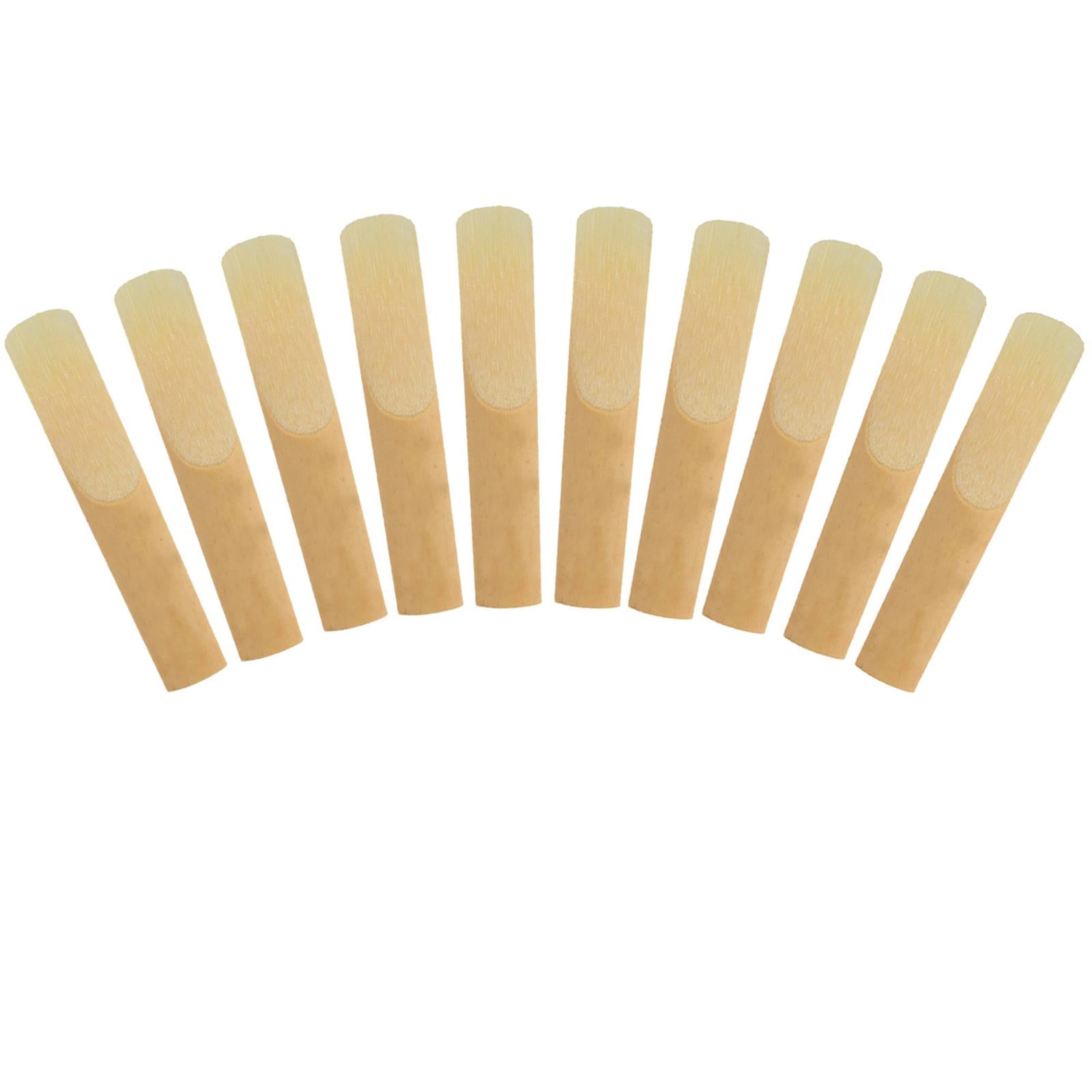 10Pcs Clarinet Reeds with Case Supplies Saxophone Reeds for Player Beginner Strength 2.5