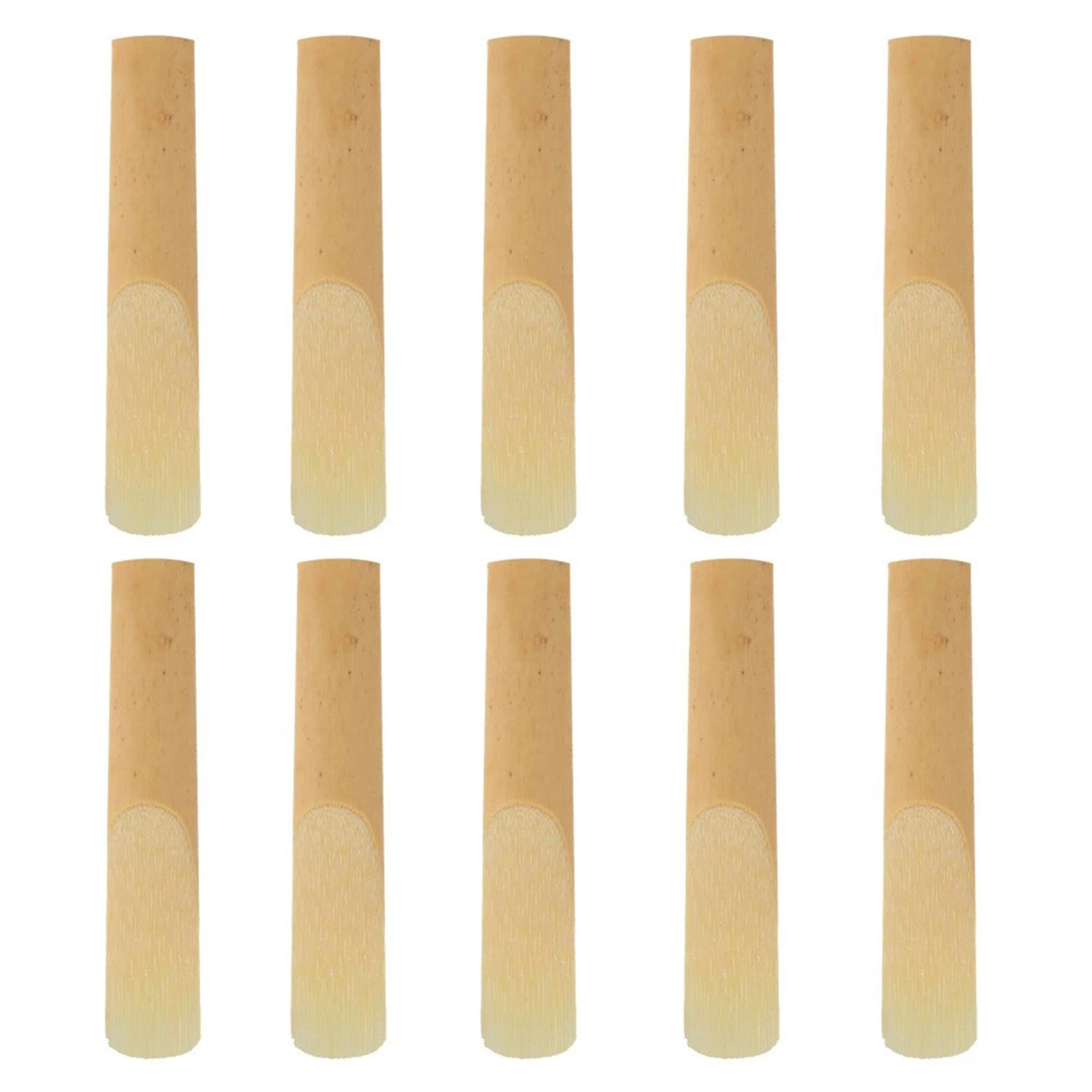 10Pcs Clarinet Reeds with Case Supplies Saxophone Reeds for Player Beginner Strength 3.0