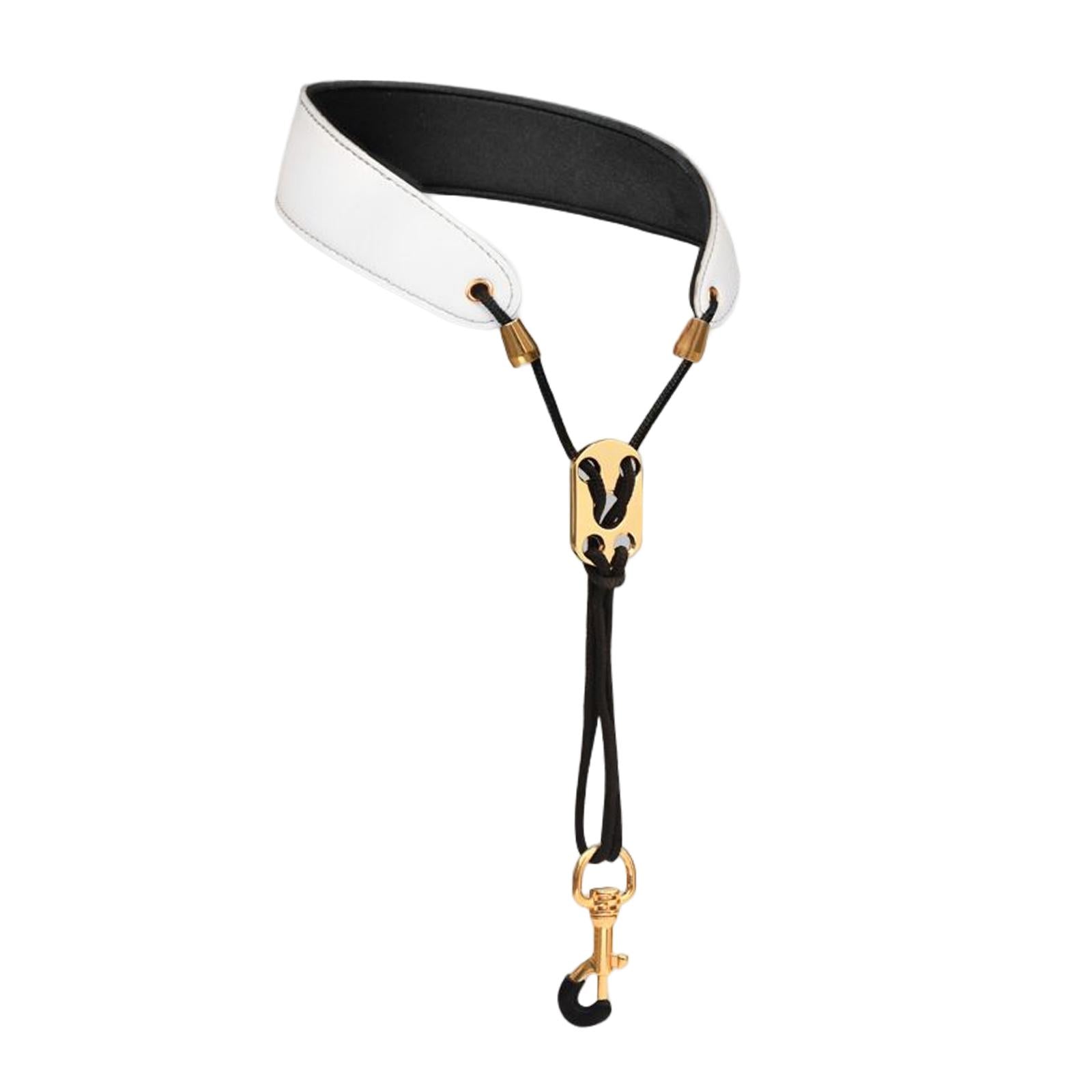 Saxophone Neck Strap Padded Comfortable for Soprano Saxophone Bass Clarinet White