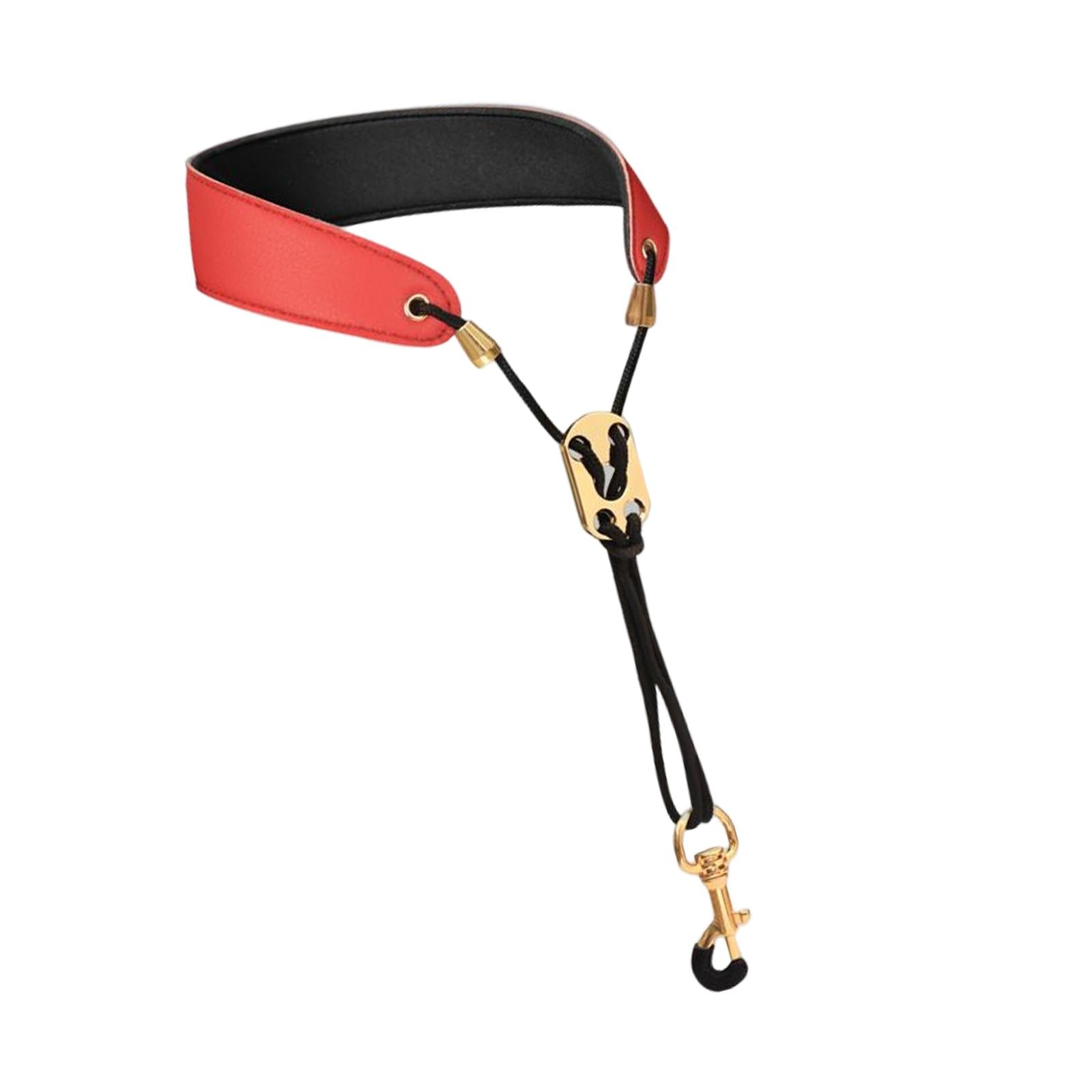 Saxophone Neck Strap Padded Comfortable for Soprano Saxophone Bass Clarinet Red