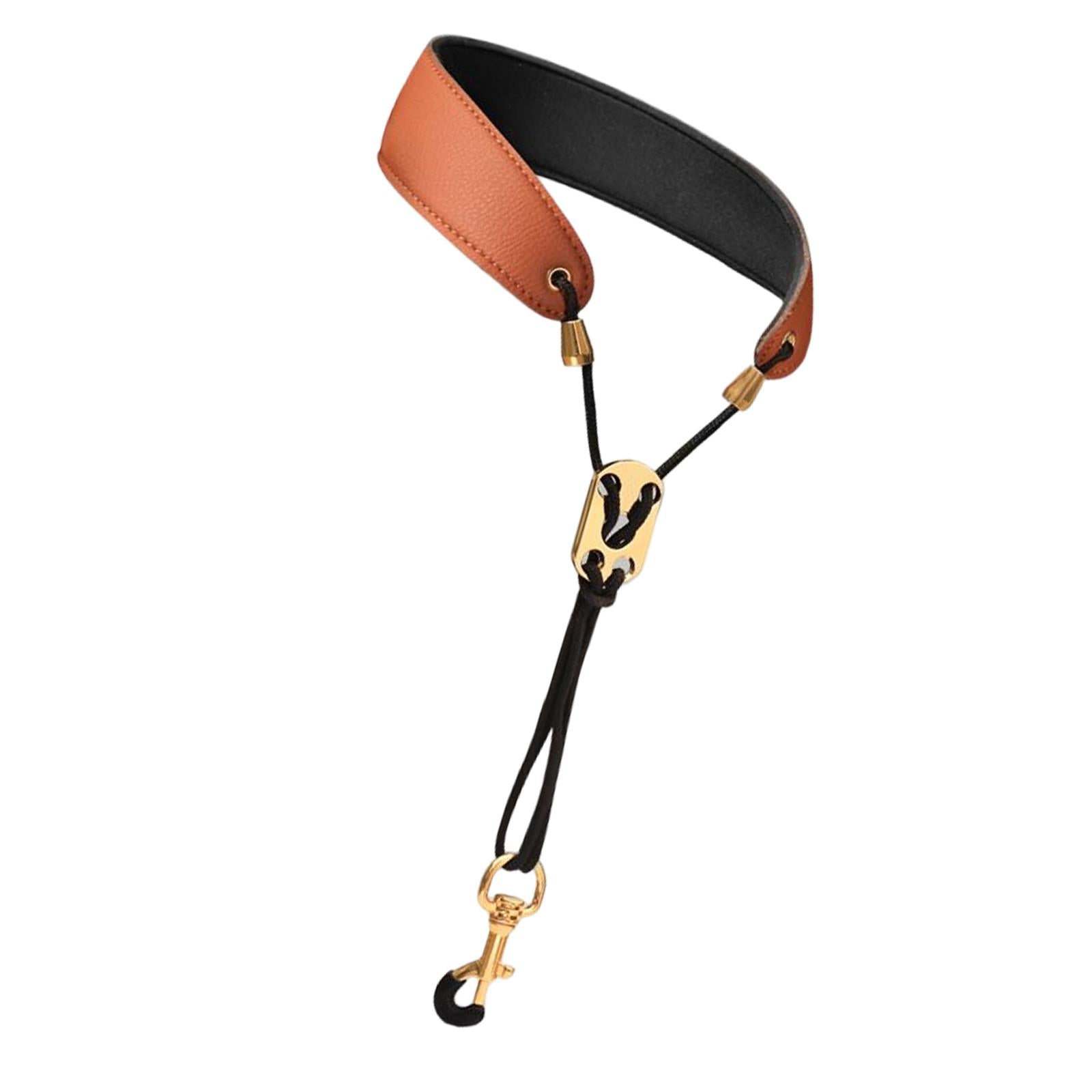 Saxophone Neck Strap Padded Comfortable for Soprano Saxophone Bass Clarinet Brown