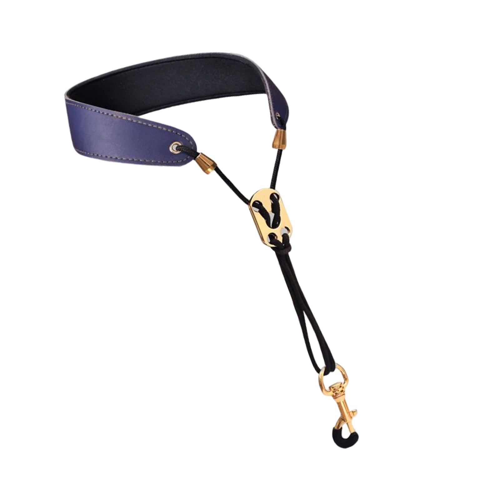 Saxophone Neck Strap Padded Comfortable for Soprano Saxophone Bass Clarinet Blue
