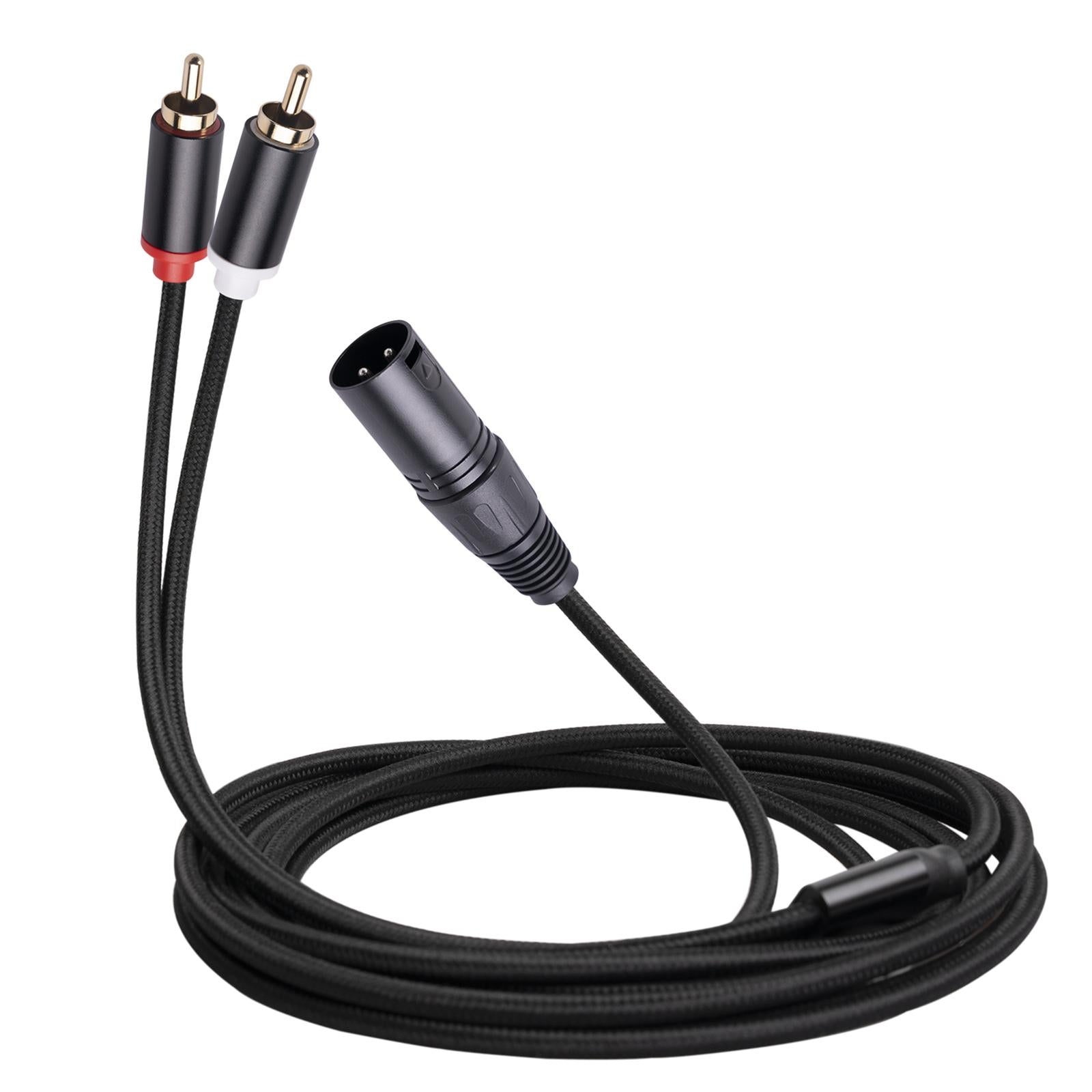 XLR to Dual Cable HiFi Stereo for Phones Mixers Home Theater Components 1m