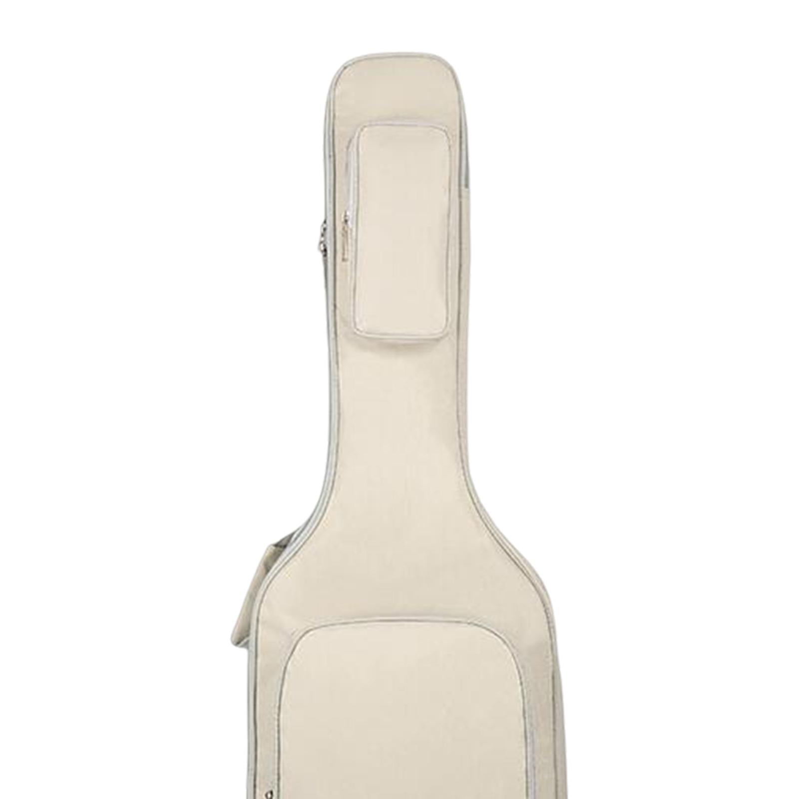 Electric Guitar Bag Backpack Adjustable Shoulder Strap Waterproof White