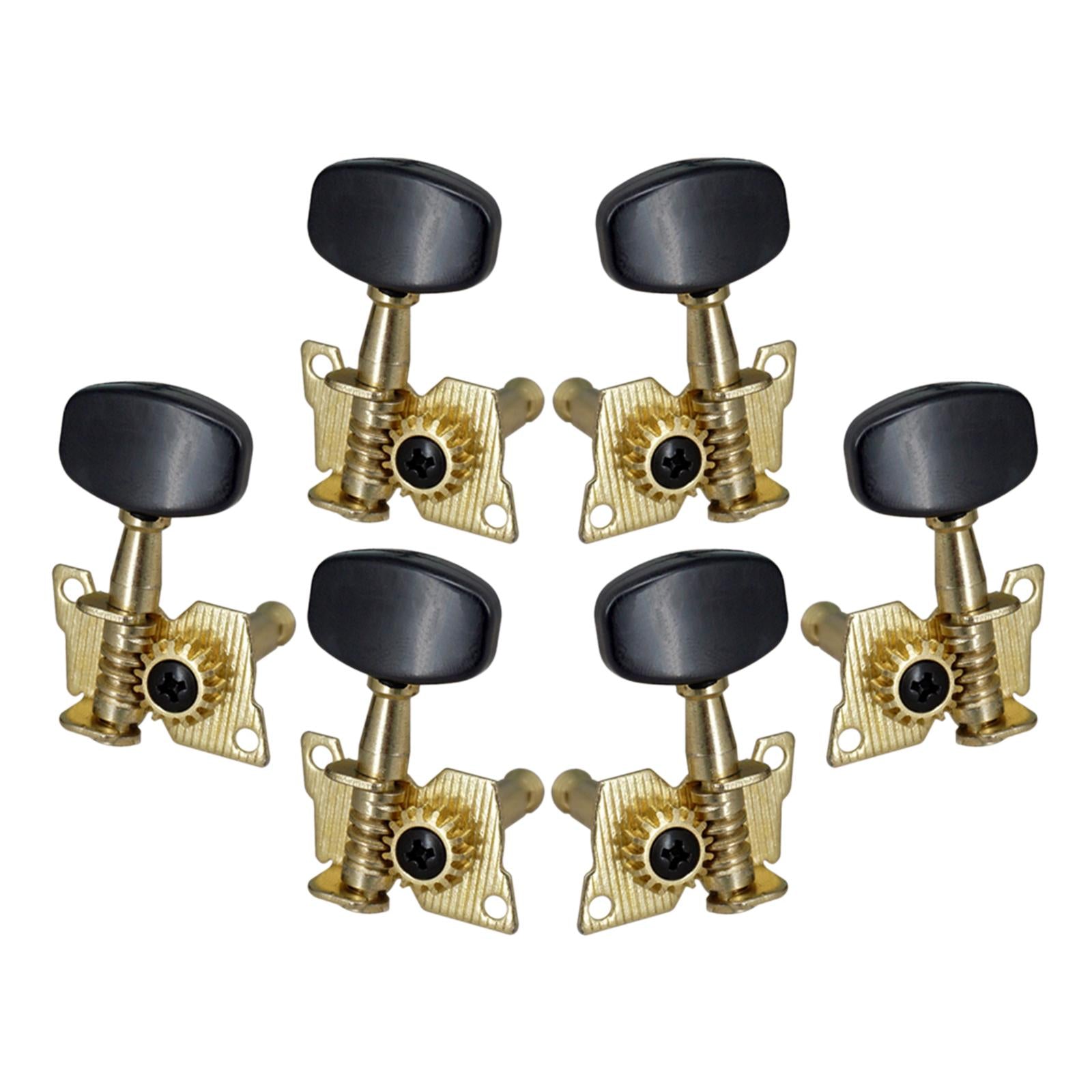 6x 3L3R Guitar Tuner Pegs Open Machine Heads for Acoustic Electric Guitar Black