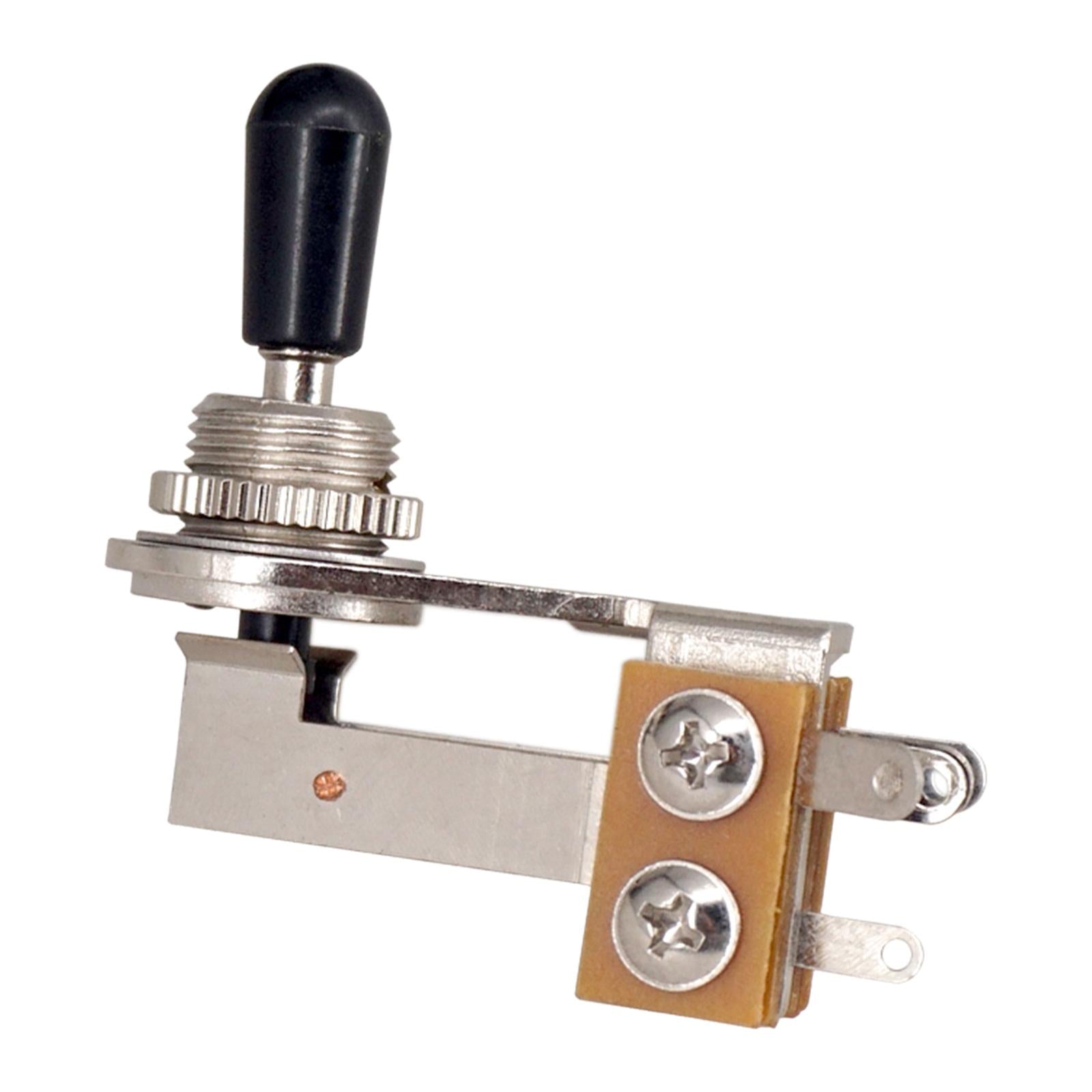 Right Angle Toggle Switch 3 Way Switch Electric Guitar  Black and Silver