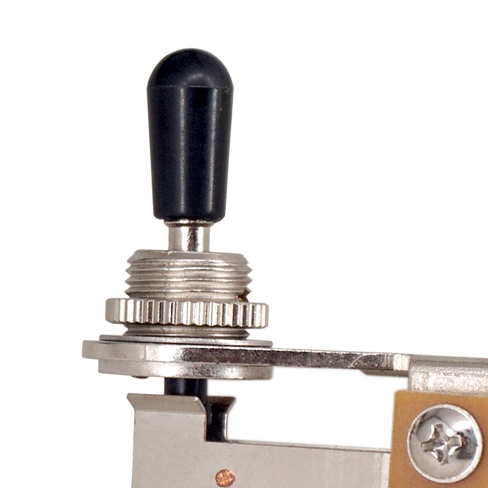 Right Angle Toggle Switch 3 Way Switch Electric Guitar  Black and Silver