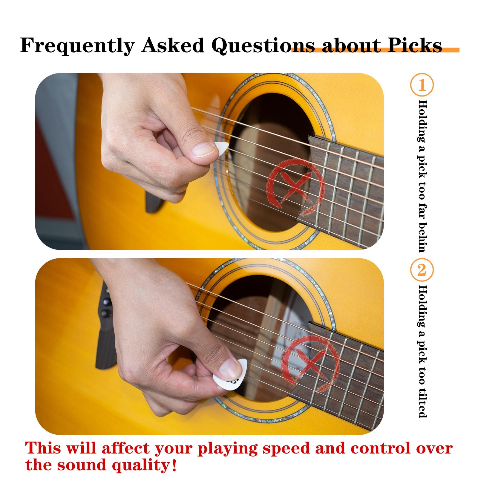 3Pcs Guitar Picks Thumb Finger Picks 0.6/0.96/1.2mm for Bass Acoustic Guitar Gray