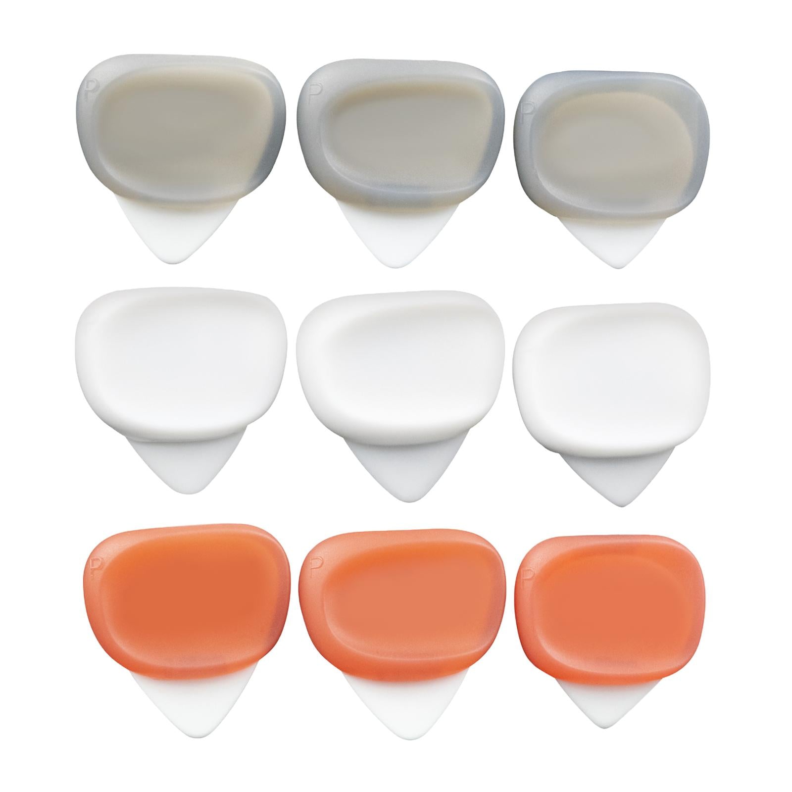 3Pcs Guitar Picks Thumb Finger Picks 0.6/0.96/1.2mm for Bass Acoustic Guitar Gray