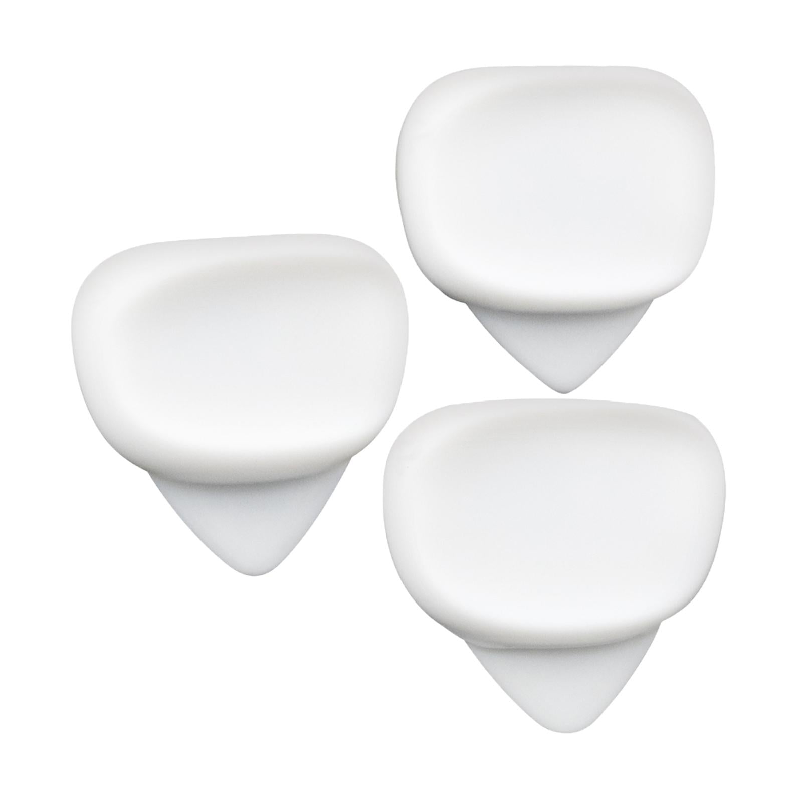 3Pcs Guitar Picks Thumb Finger Picks 0.6/0.96/1.2mm for Bass Acoustic Guitar White
