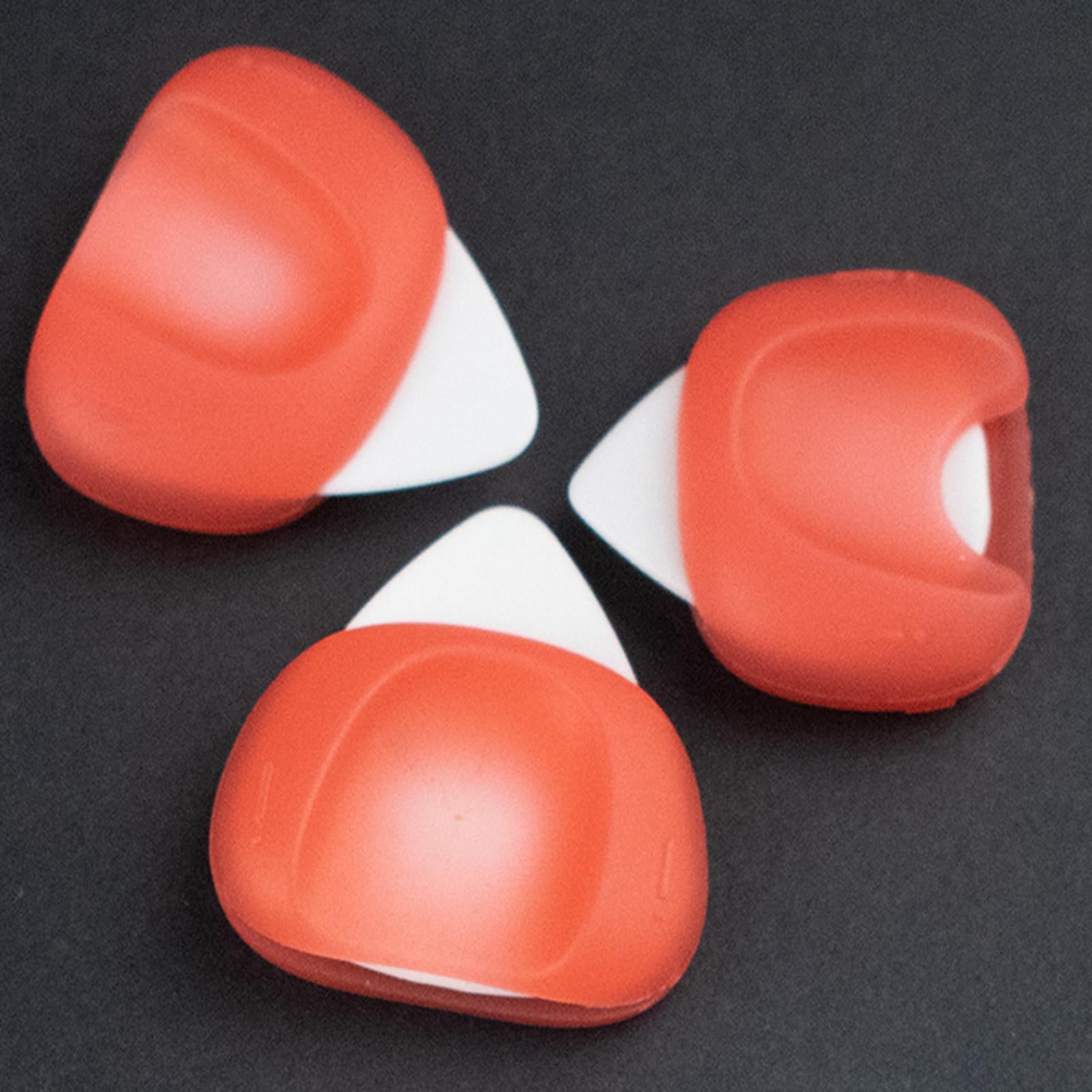 3Pcs Guitar Picks Thumb Finger Picks 0.6/0.96/1.2mm for Bass Acoustic Guitar Red