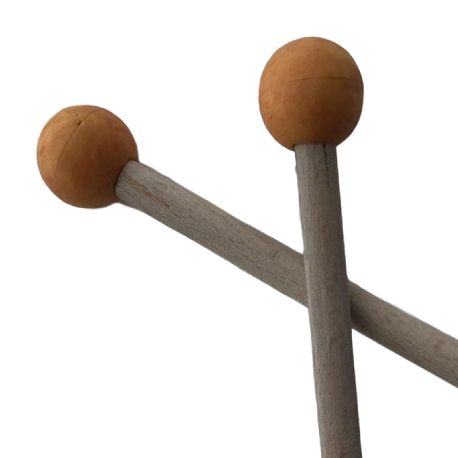 2x Silicone Drumsticks Hand Percussion Mallets for Glockenspiel Xylophone Orange