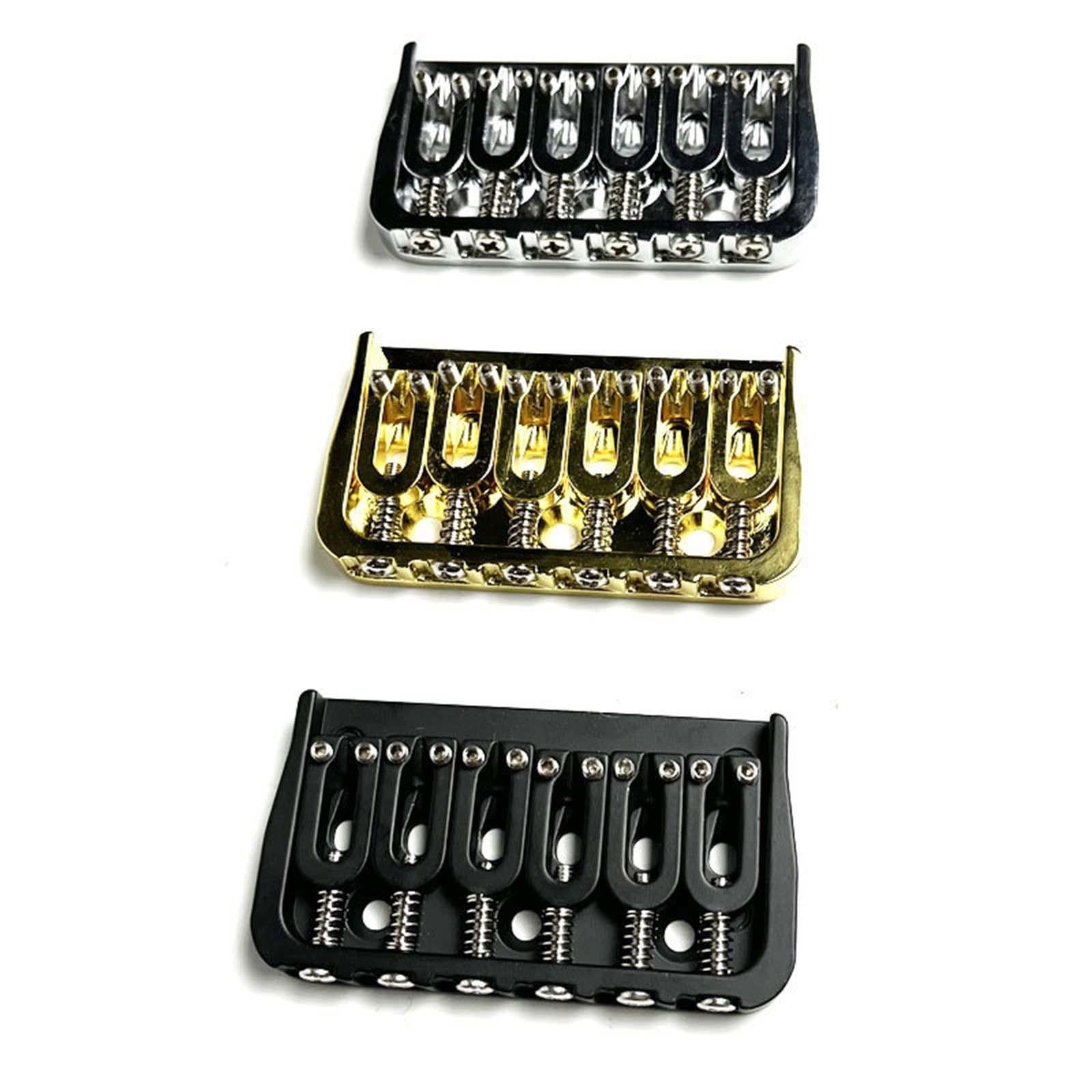 Guitar Fixed Bridge Guitar Tailpiece Replacement for 6 String Guitar Accs Silver