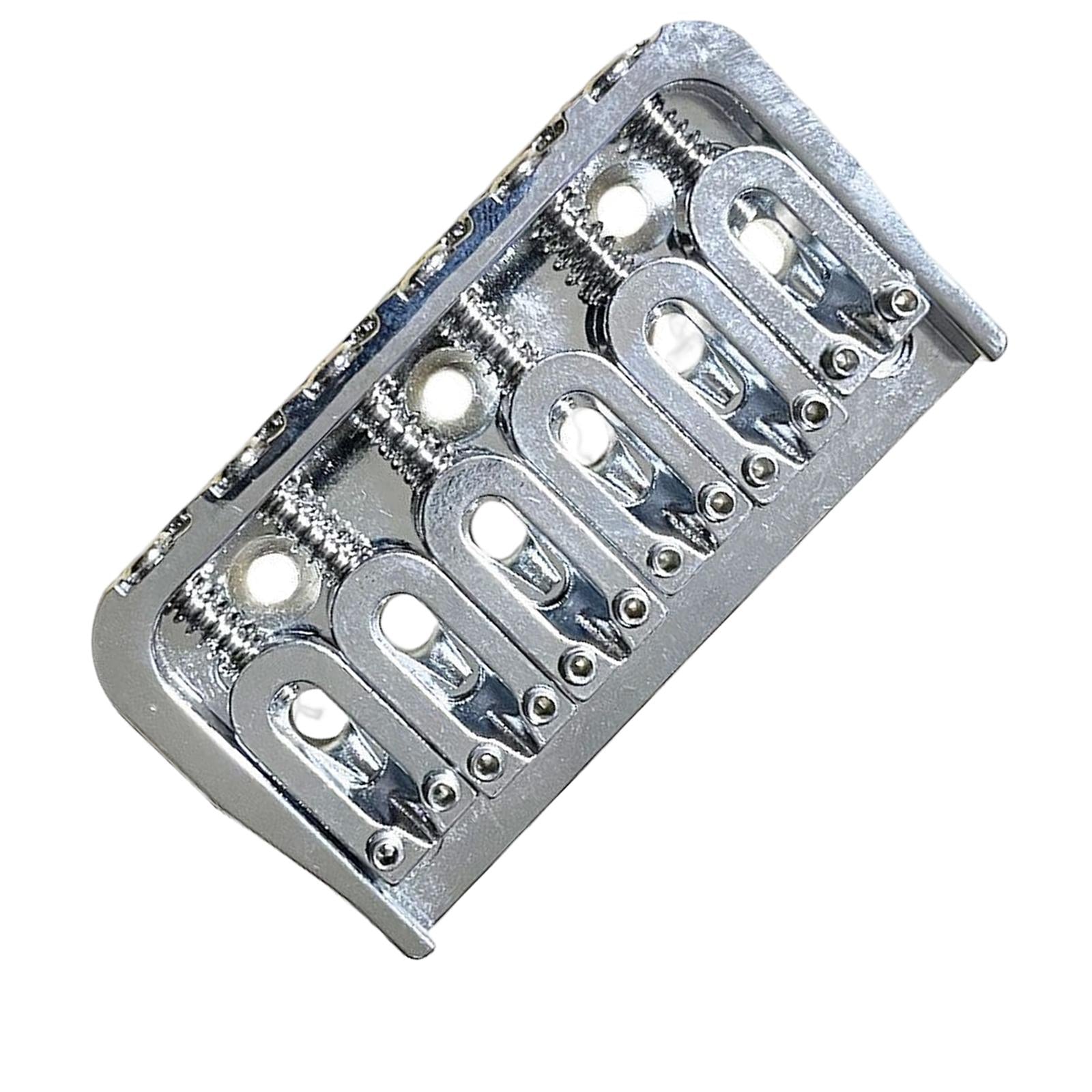 Guitar Fixed Bridge Guitar Tailpiece Replacement for 6 String Guitar Accs Silver