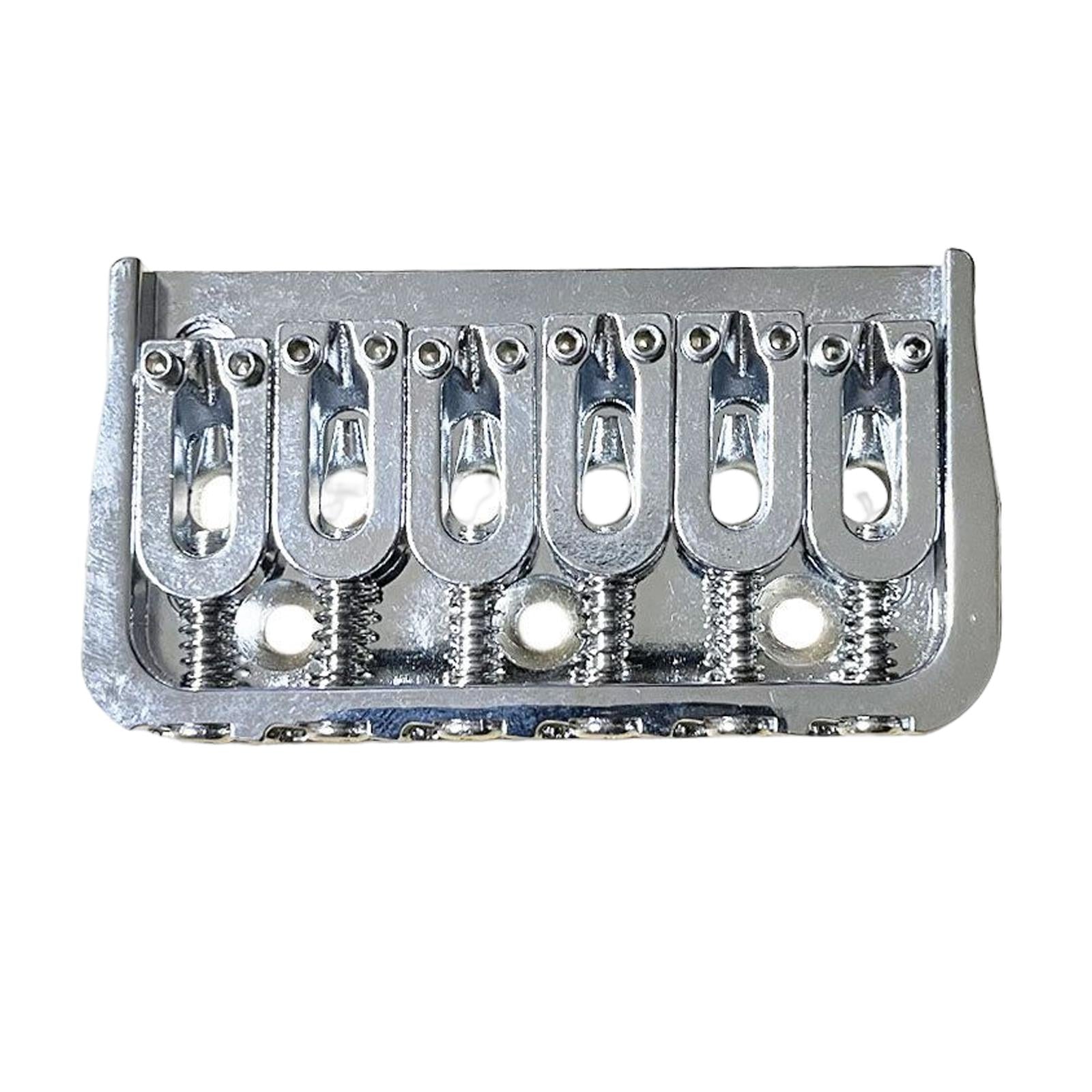 Guitar Fixed Bridge Guitar Tailpiece Replacement for 6 String Guitar Accs Silver