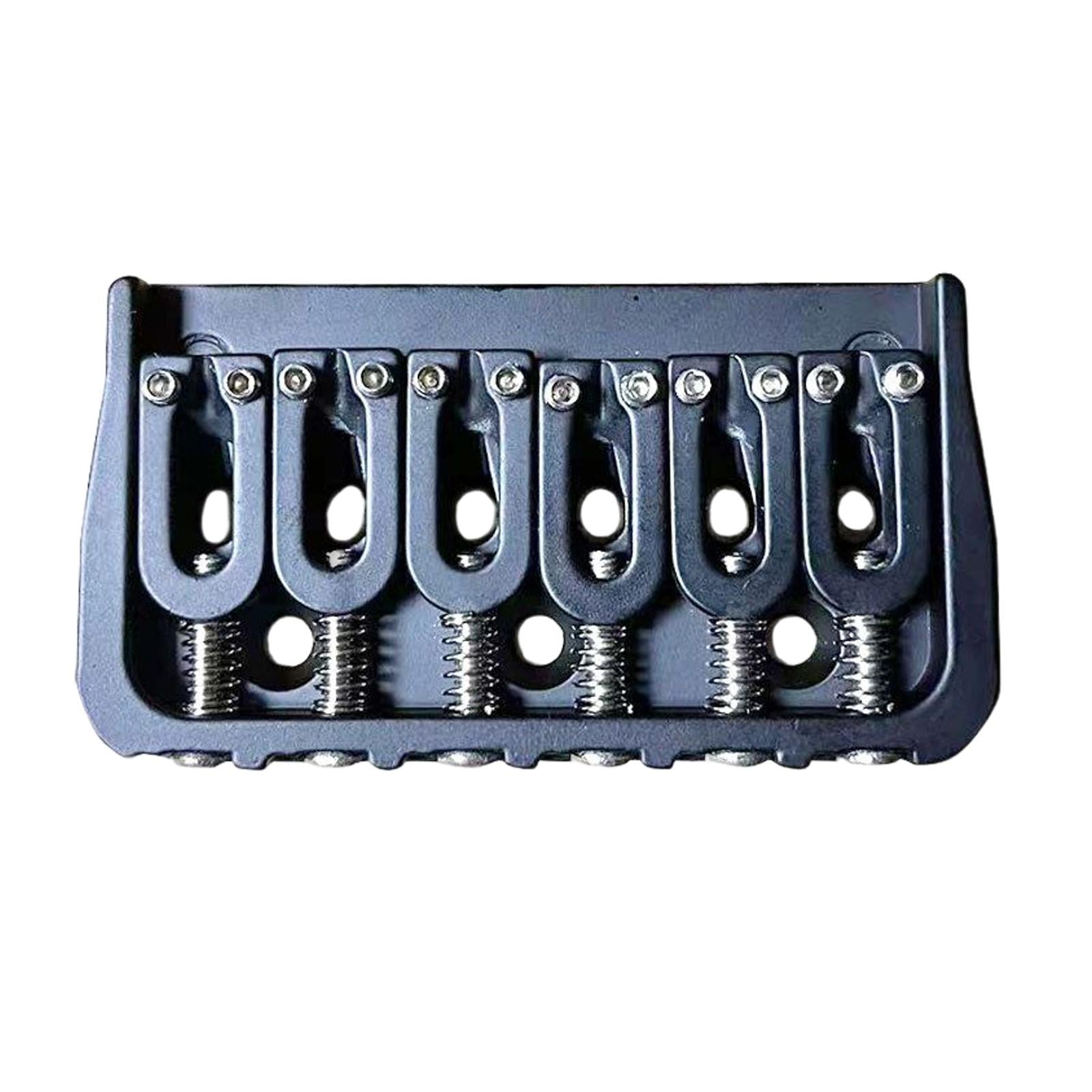 Guitar Fixed Bridge Guitar Tailpiece Replacement for 6 String Guitar Accs Black