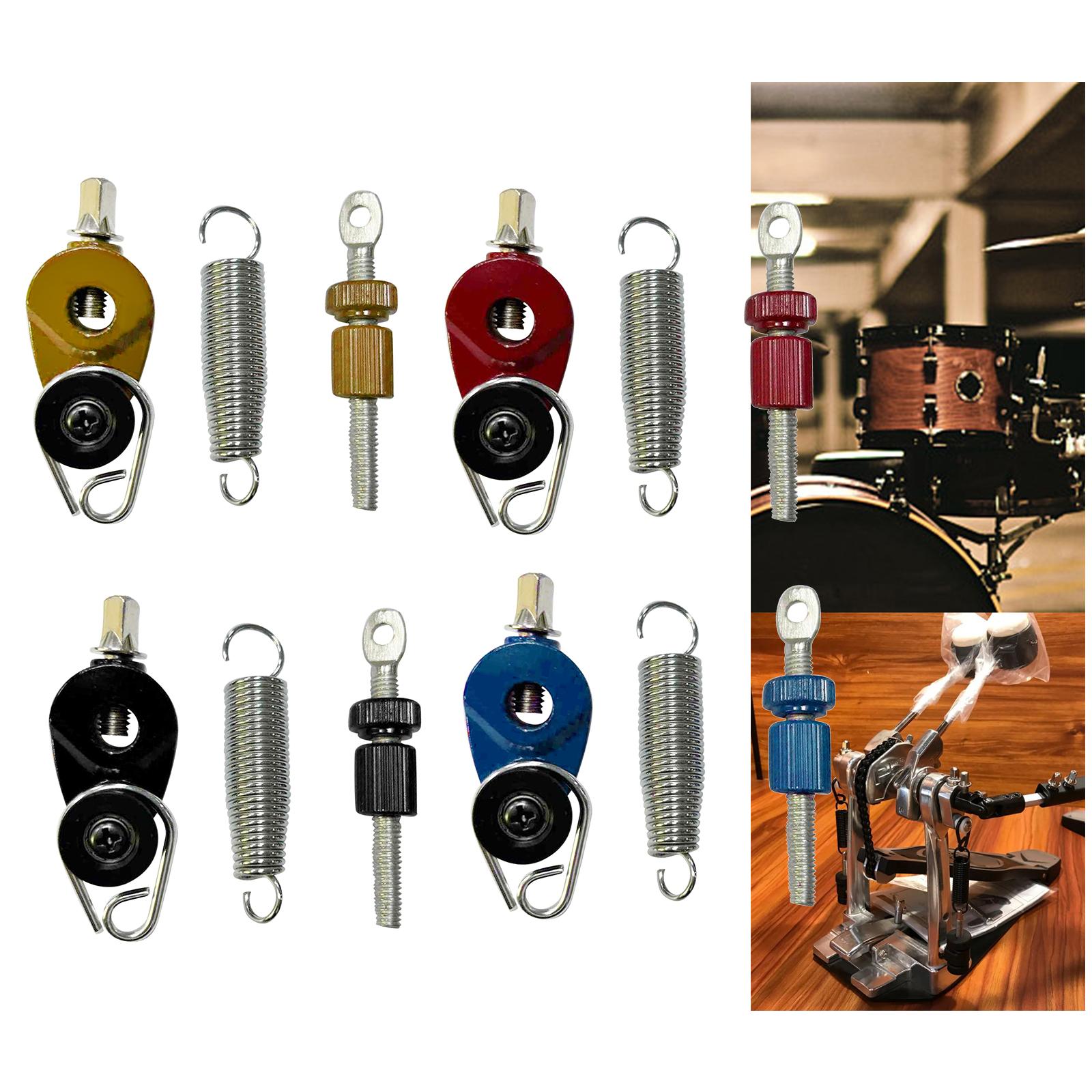 Pedal Spring Tensioner Drum Set Spring for Bass Drum Replacement DIY Parts Yellow