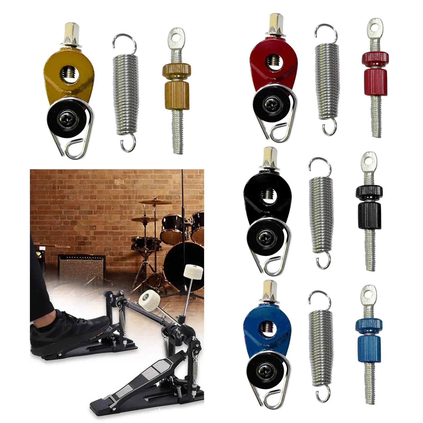 Pedal Spring Tensioner Drum Set Spring for Bass Drum Replacement DIY Parts Yellow