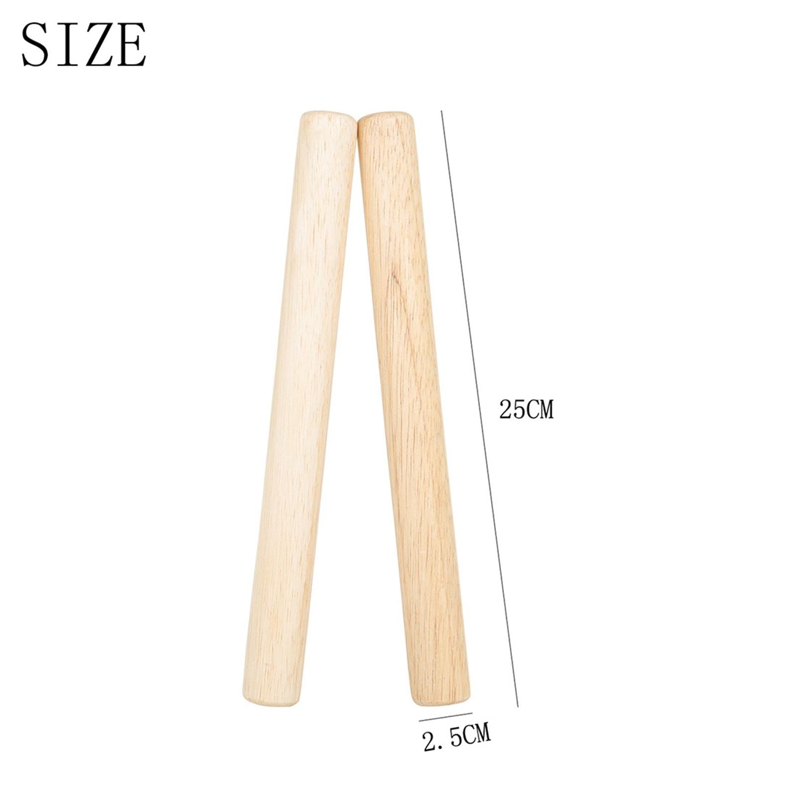 2x Drumsticks Musical Toy Wooden Drum Sticks for Beginner Kids Children