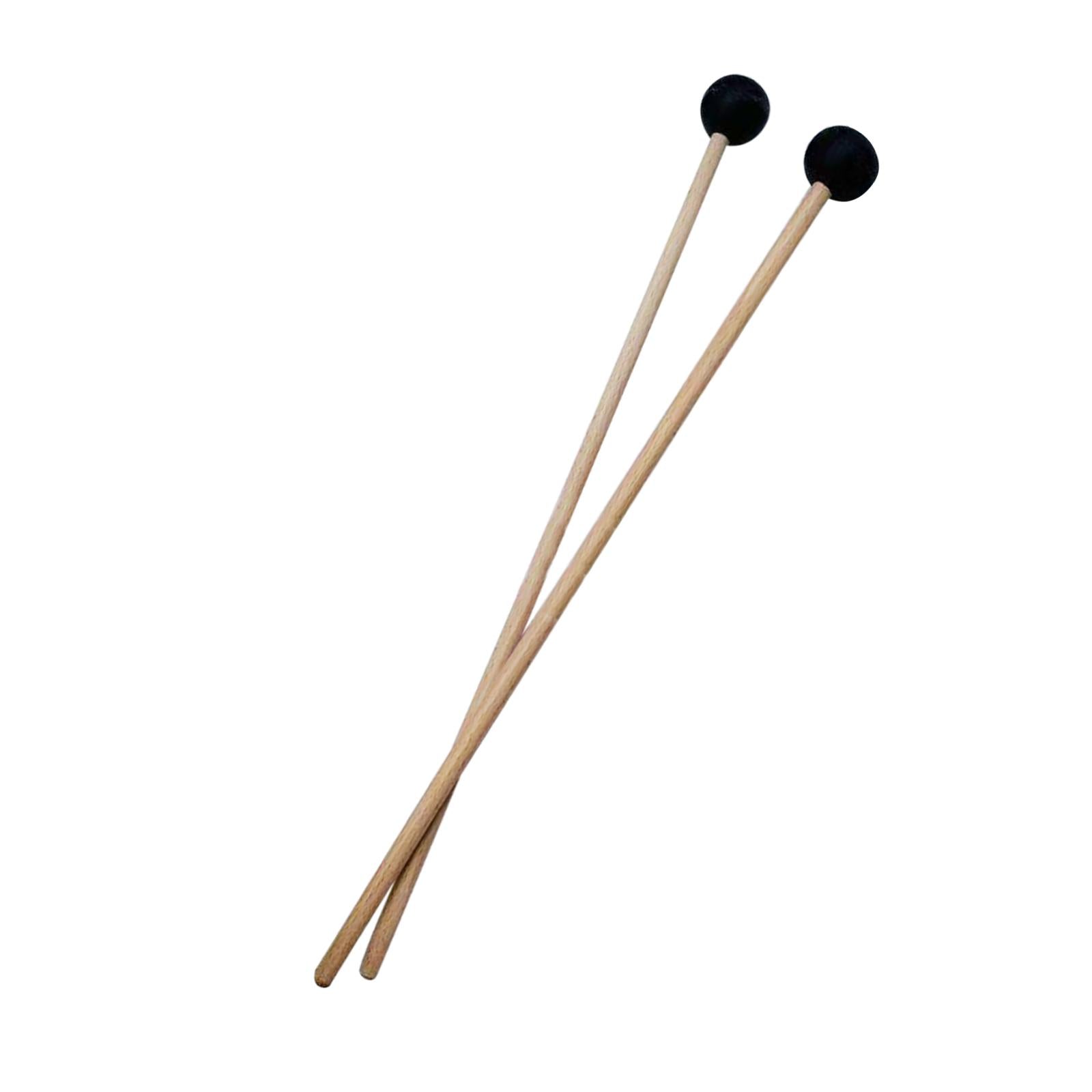 2Pcs Rubber Mallet Percussion Xylophone Bell Mallets for Drummers