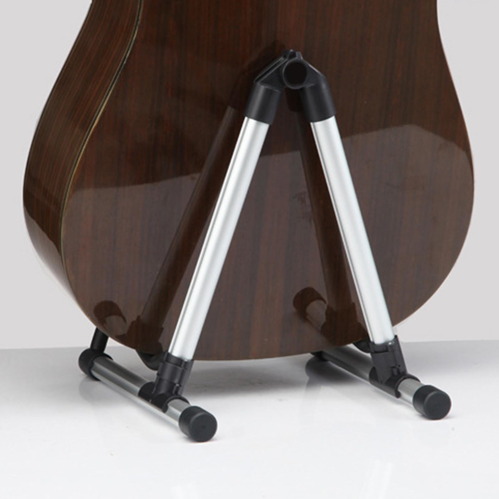 Guitar Stand Holder Aluminium Alloy Foldable Portable Accessories Sturdy Silver
