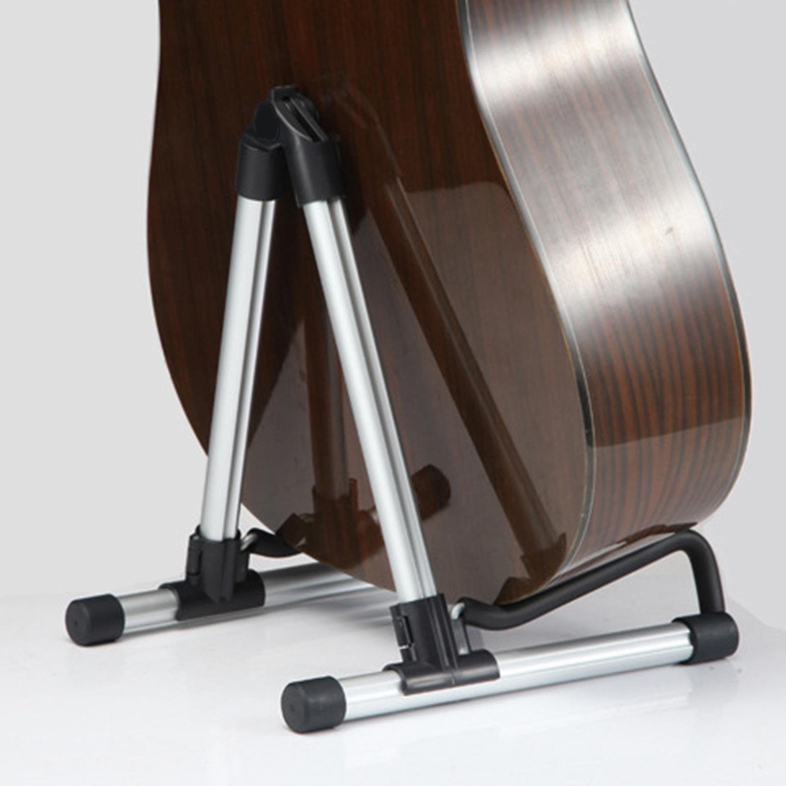 Guitar Stand Holder Aluminium Alloy Foldable Portable Accessories Sturdy Silver