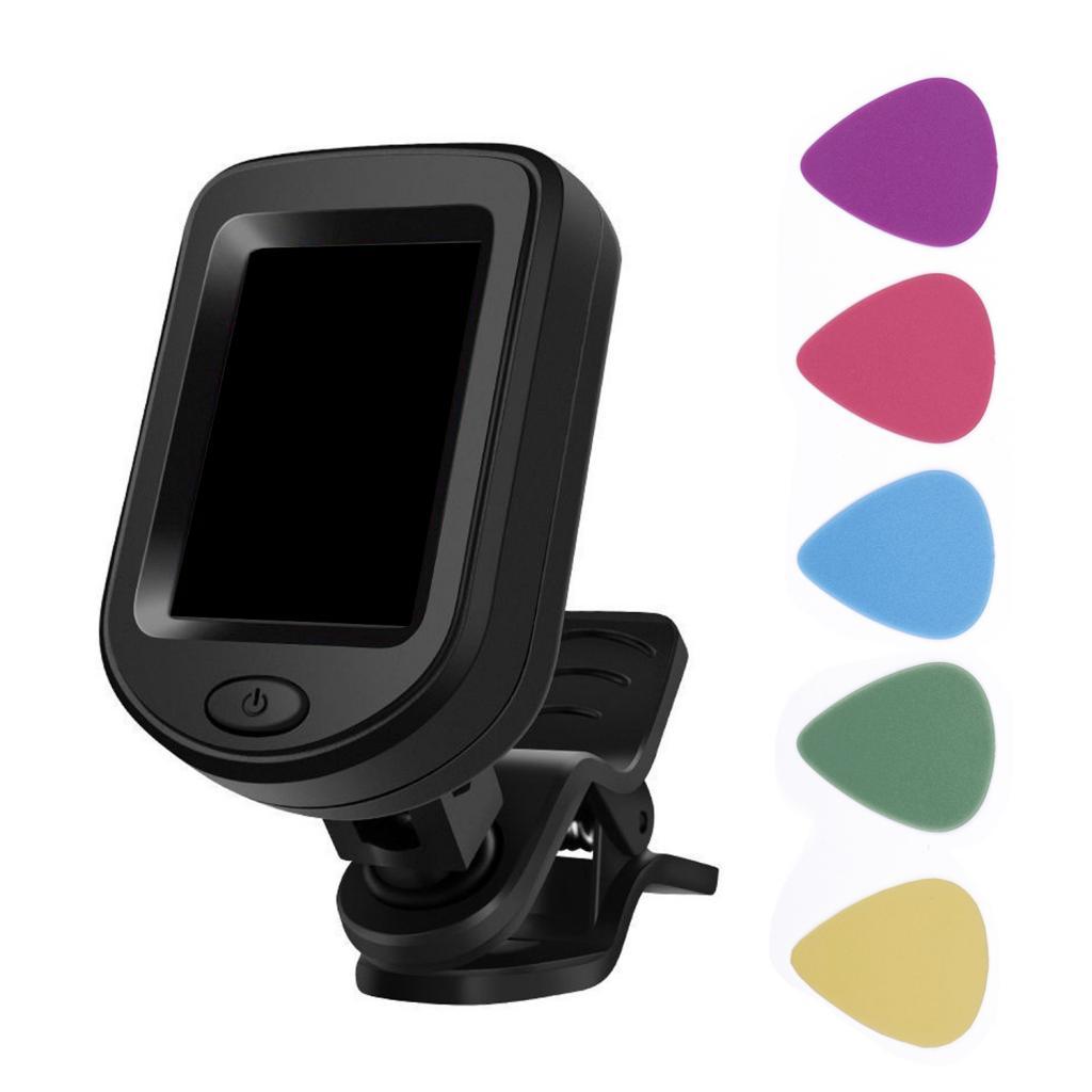 Digital Guitar Tuner 360 Degree Rotated Multifunction Portable for Beginner