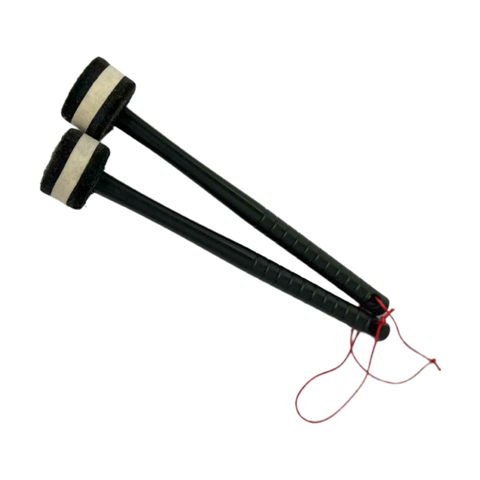 2Pcs Felt Mallet Percussion Instrument Kit for Gong Woodblock Drum Bells