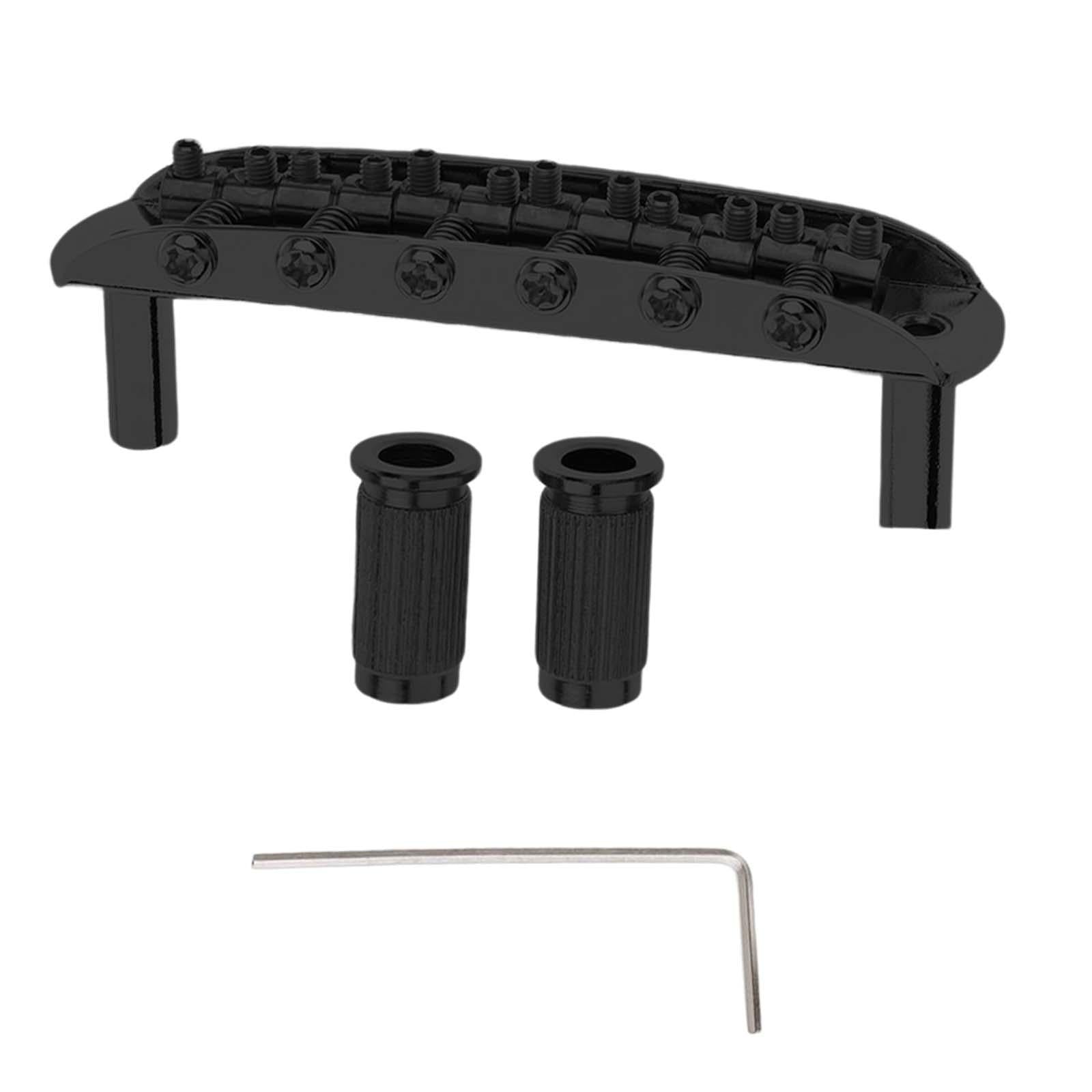 Professional Guitar Bridge Adjustable for 6 String Electric Guitar Black