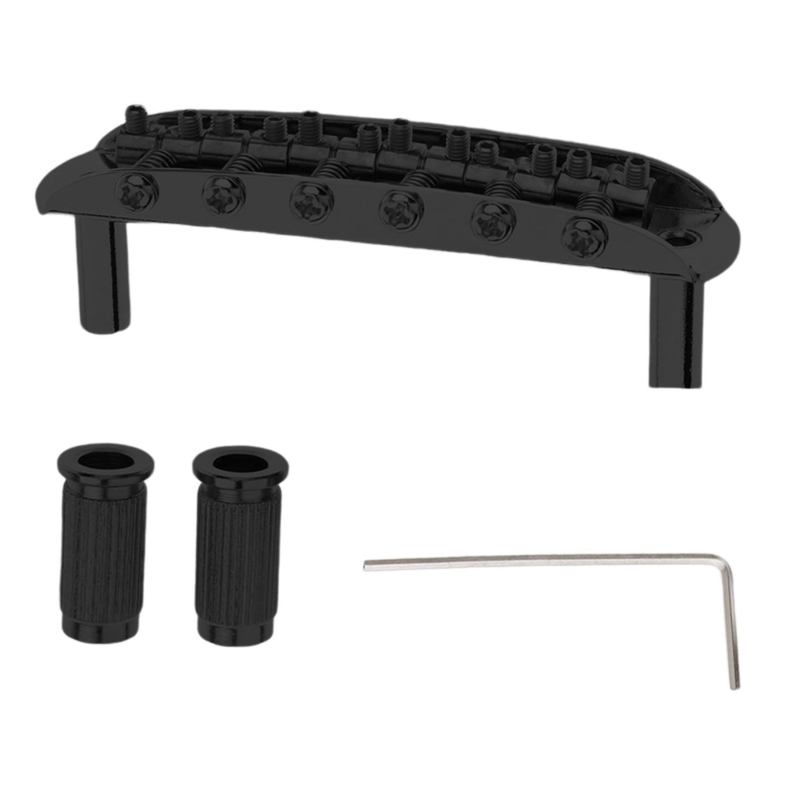 Professional Guitar Bridge Adjustable for 6 String Electric Guitar Black