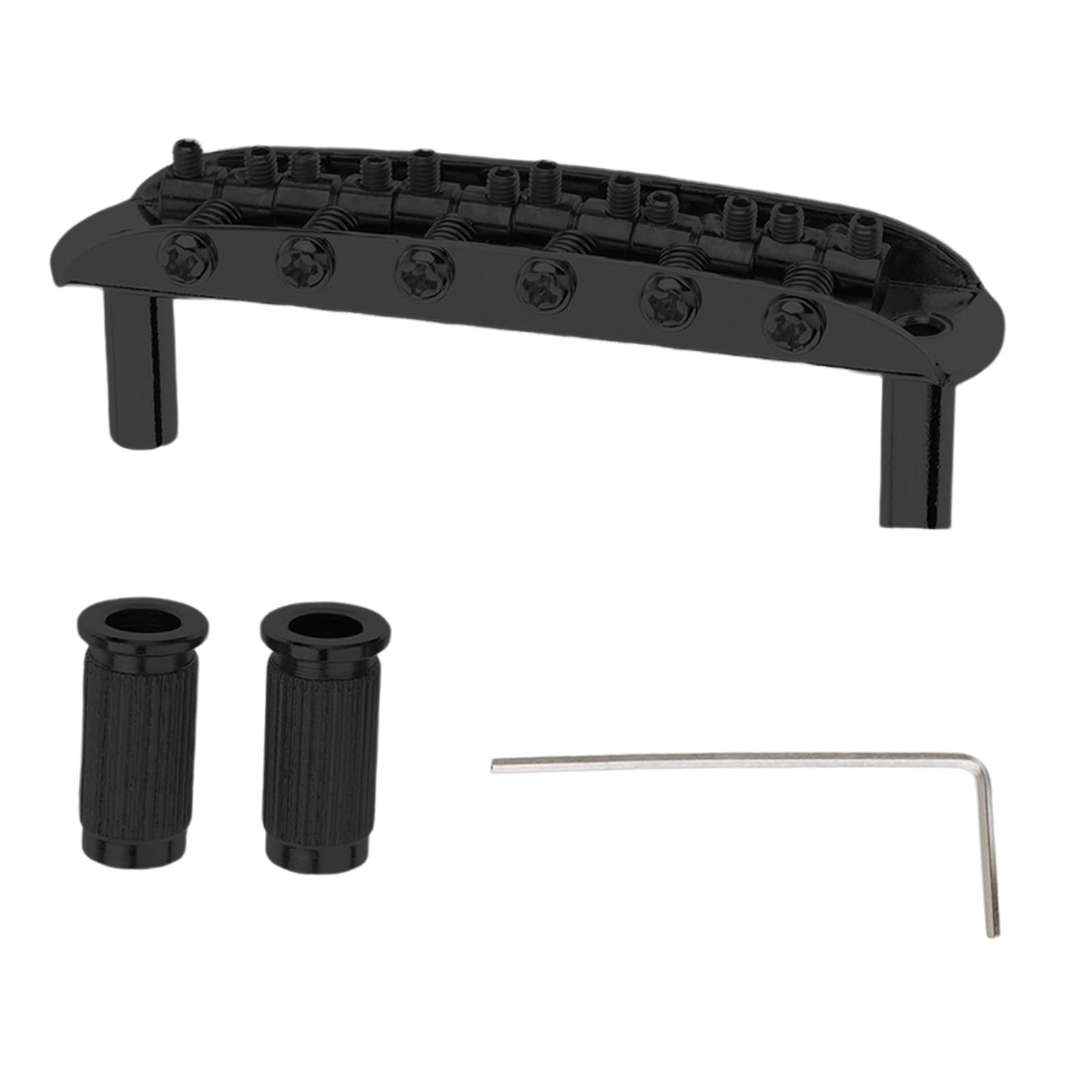 Professional Guitar Bridge Adjustable for 6 String Electric Guitar Black