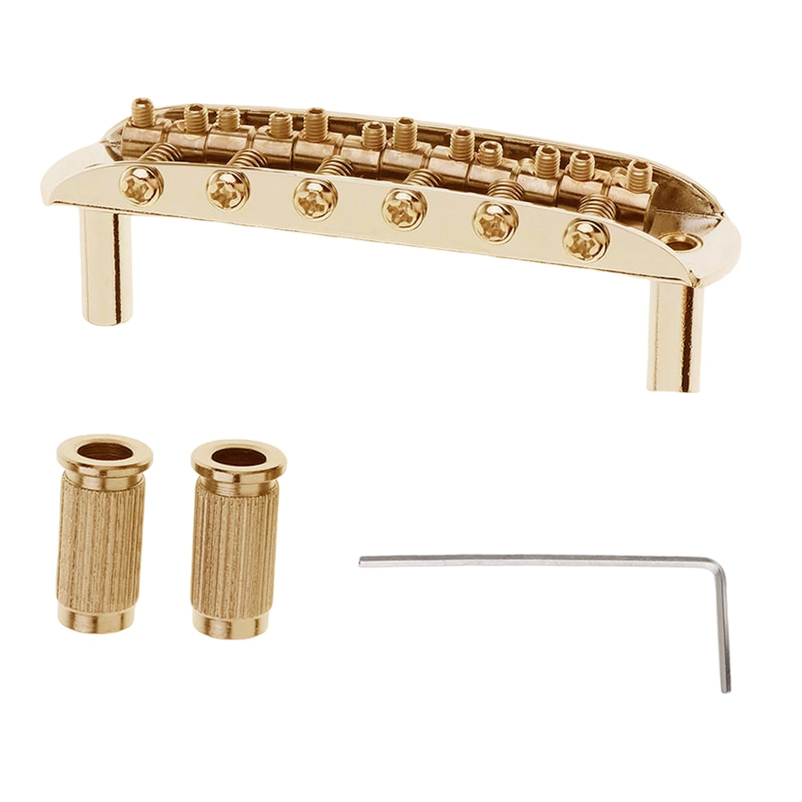 Professional Guitar Bridge Adjustable for 6 String Electric Guitar Gold
