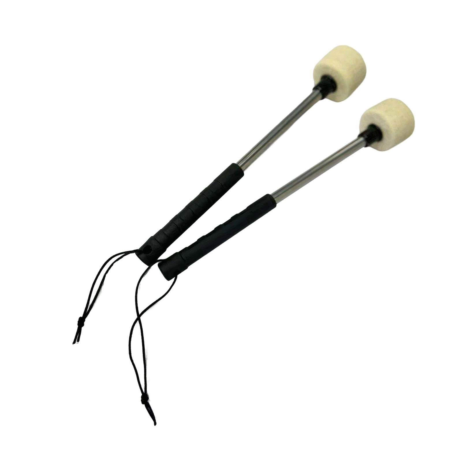 2x Drum Mallet Accessory Instrument Black Handle Sturdy for Percussion