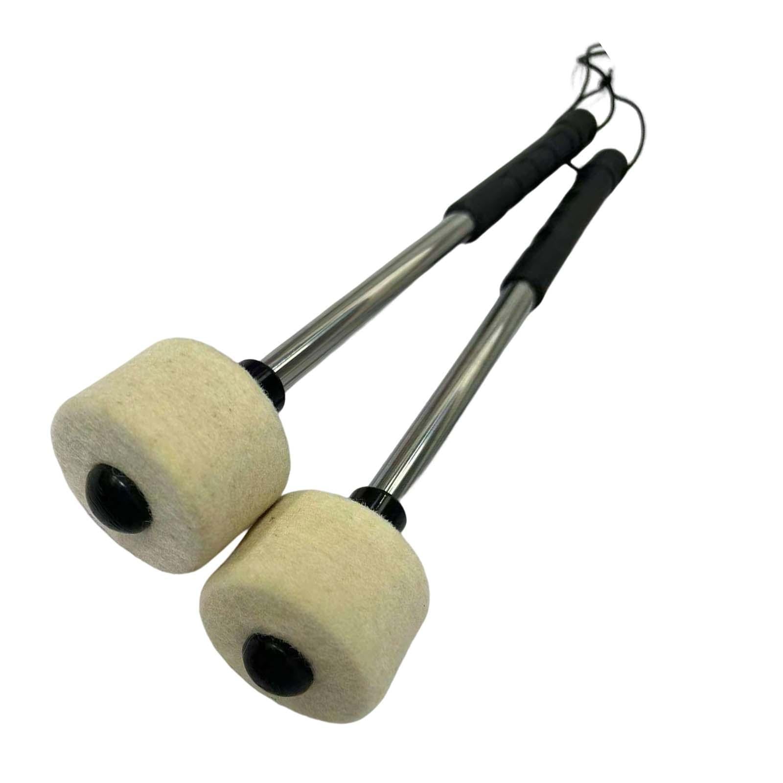 2x Drum Mallet Accessory Instrument Black Handle Sturdy for Percussion