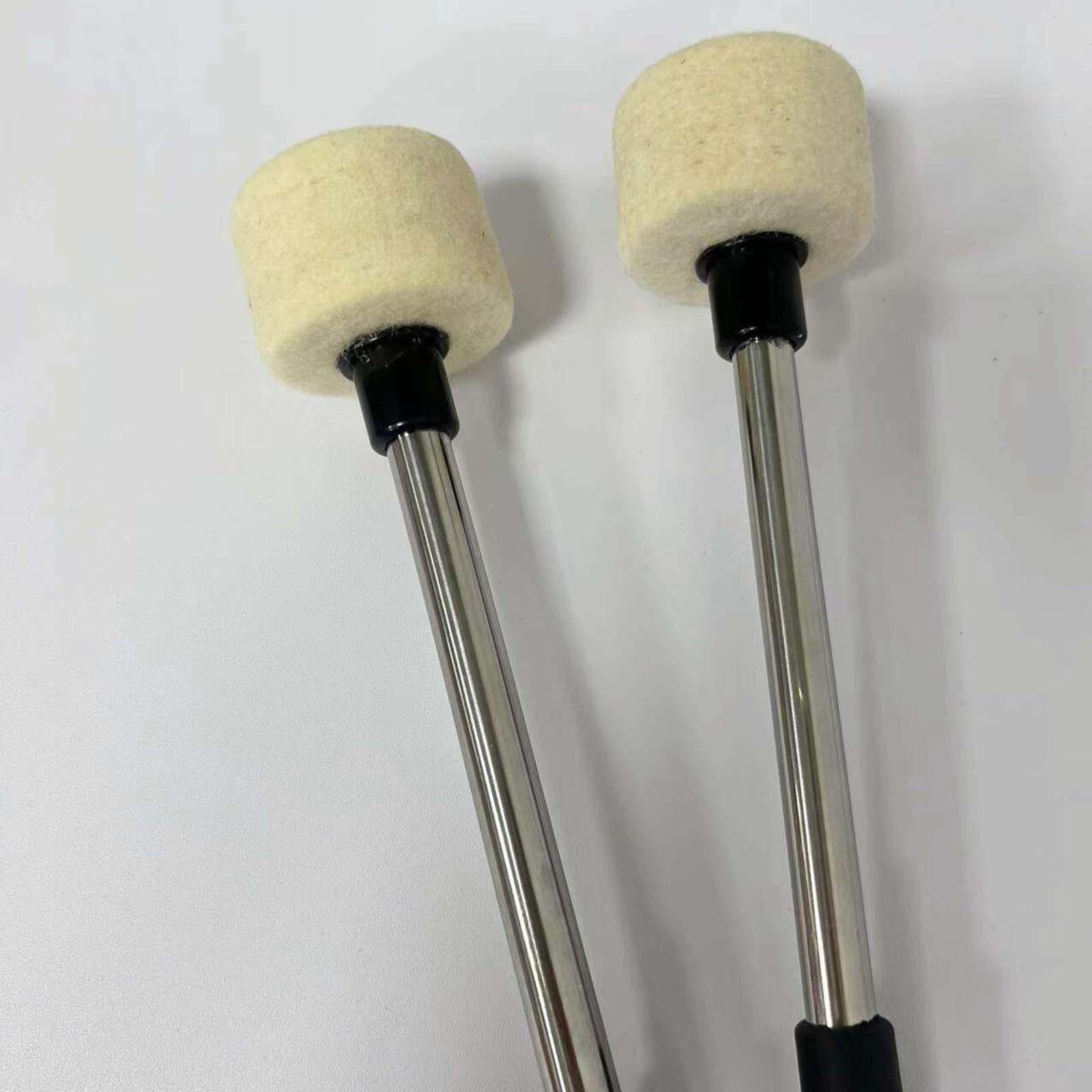 2x Drum Mallet Accessory Instrument Black Handle Sturdy for Percussion