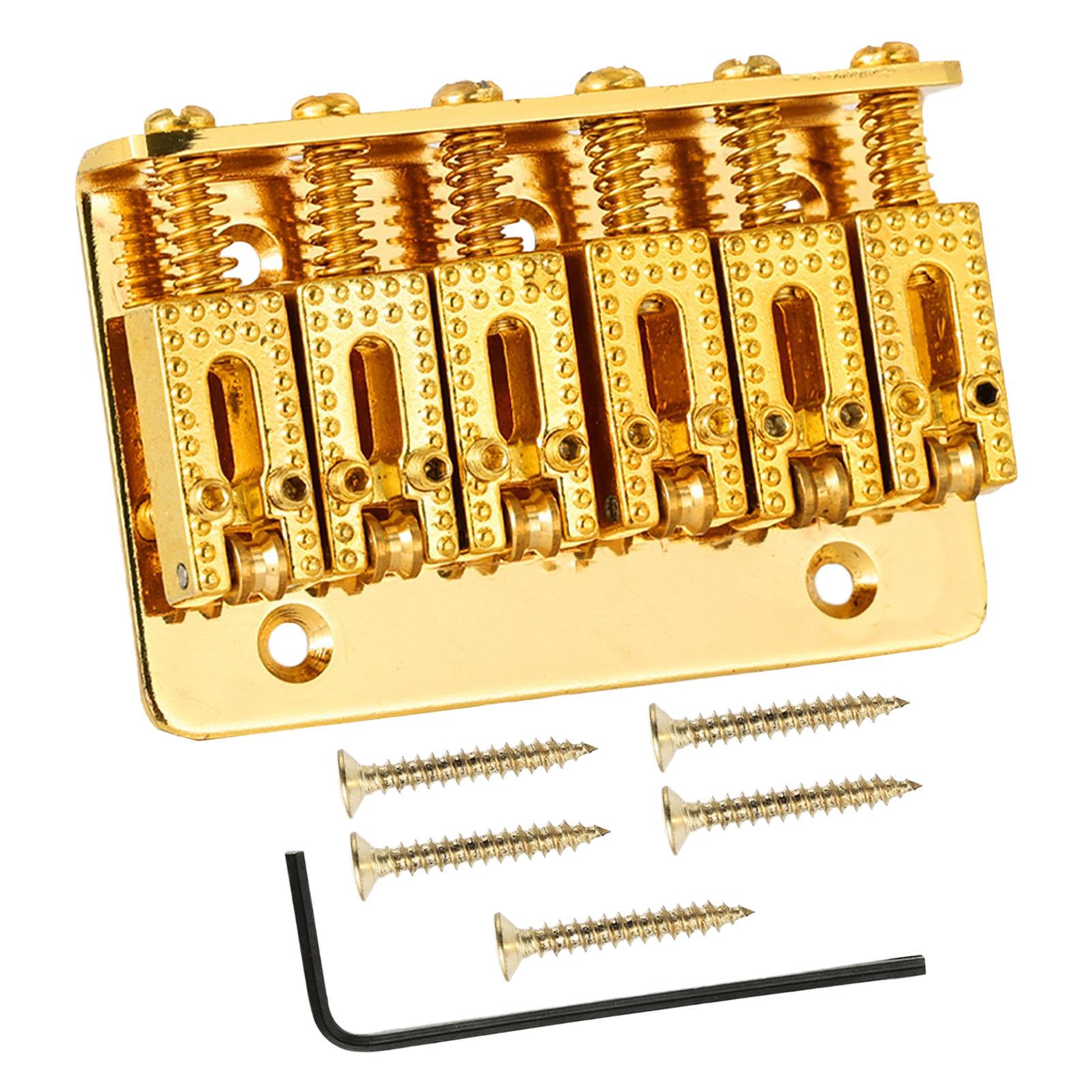 6 String Hardtail Bridge 65mm for Electric Guitar Replacement Parts Accs