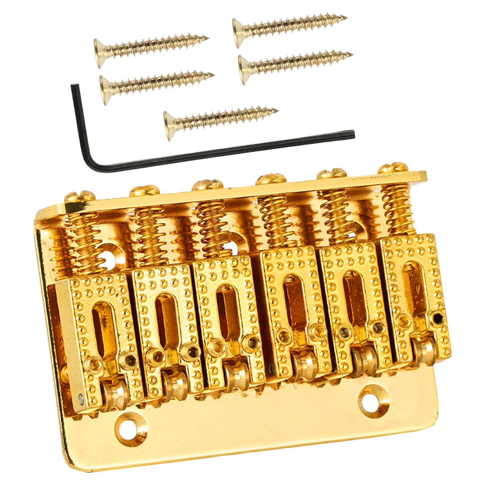 6 String Hardtail Bridge 65mm for Electric Guitar Replacement Parts Accs