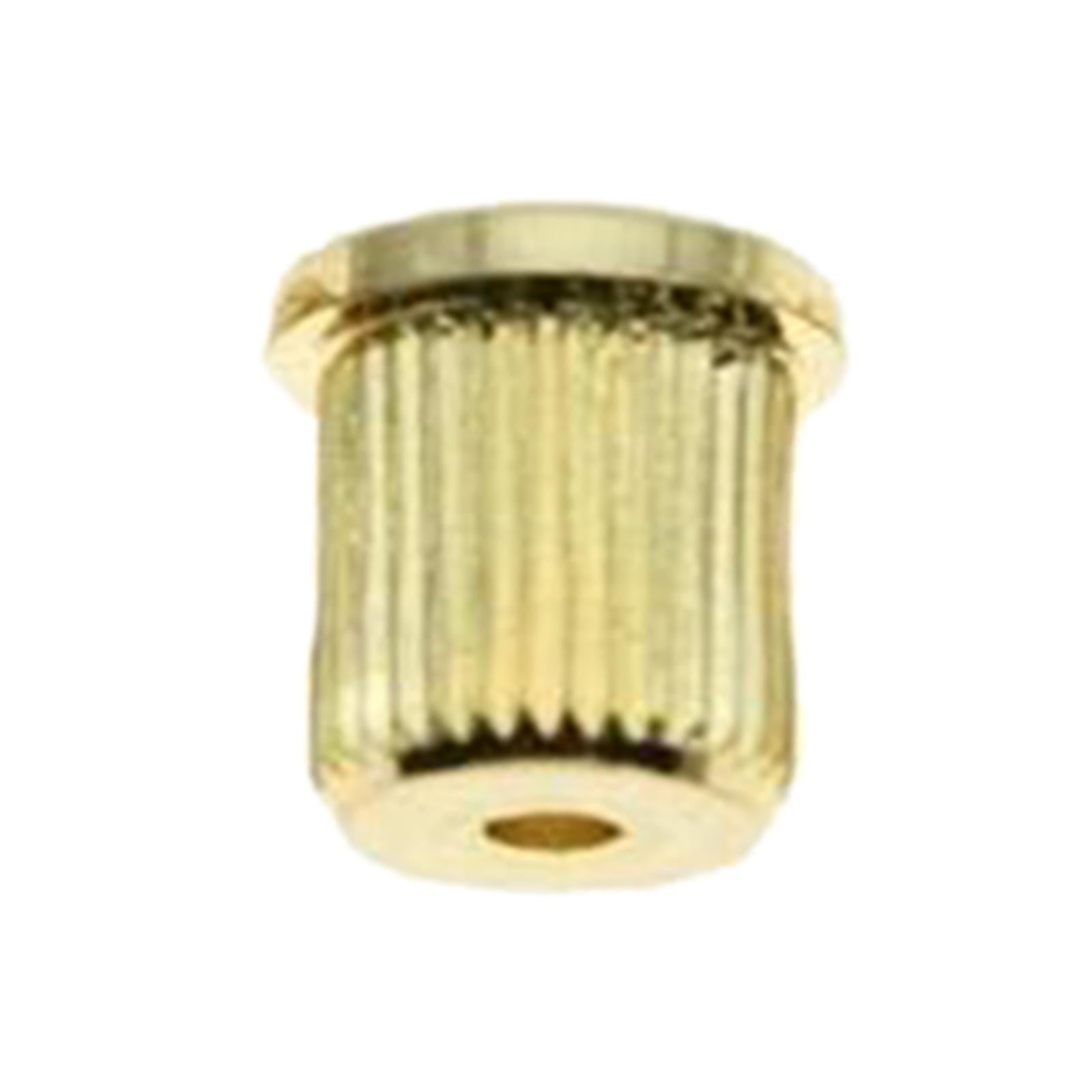 6 Pieces Durable Iron Guitar Through Body String Ferrules Replacement Parts Golden