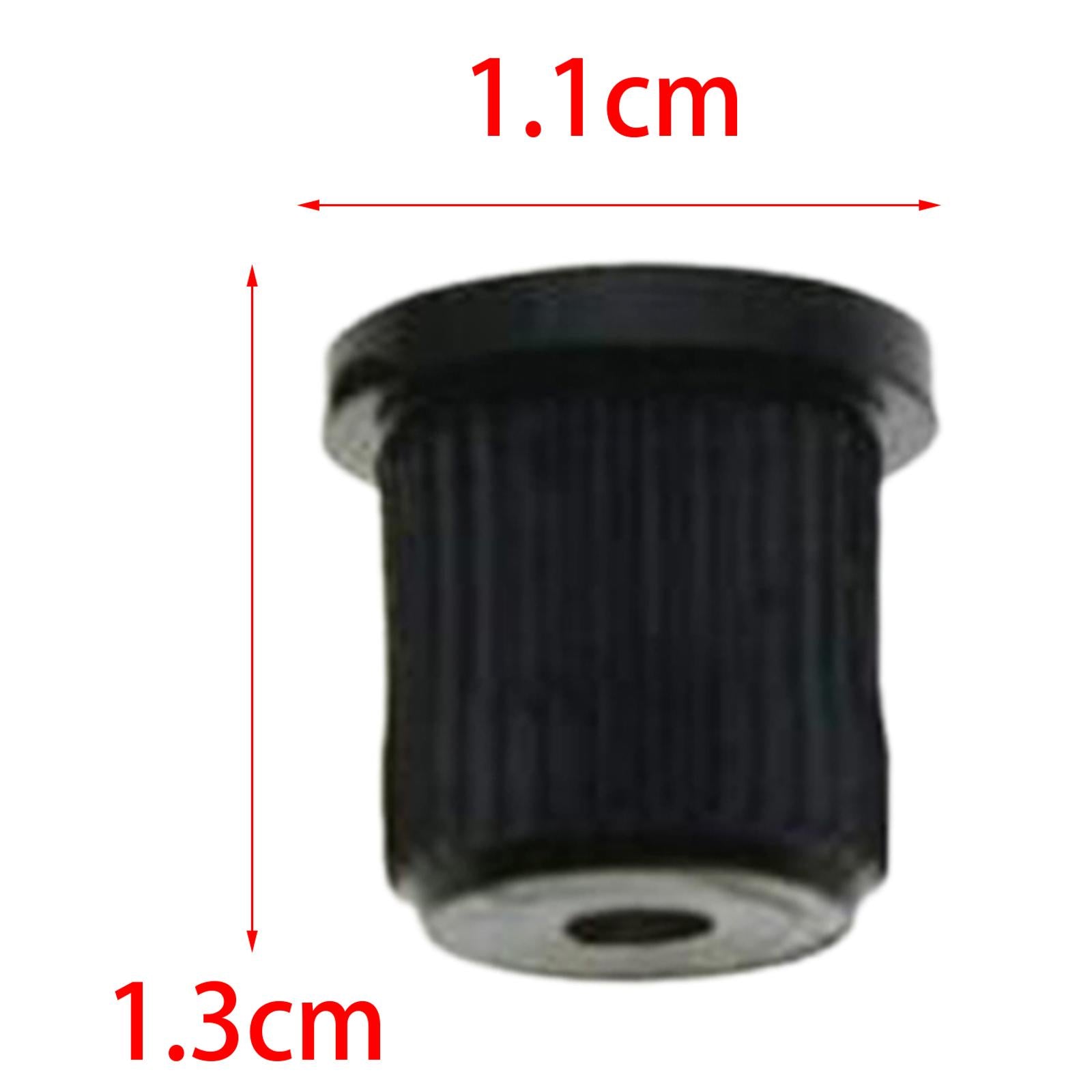 6 Pieces Durable Iron Guitar Through Body String Ferrules Replacement Parts Black